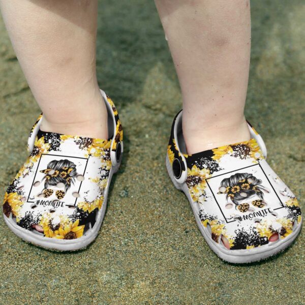 Merchidea Sunflower Momlife Crocs Crocband Clogs Shoes Comfortable For Men Women and Kids