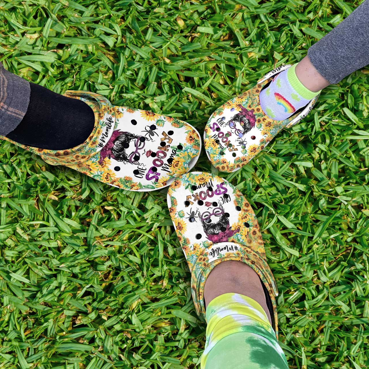 Merchidea Sunflower Momlife Crocs Crocband Clogs Shoes Comfortable For Men Women and Kids