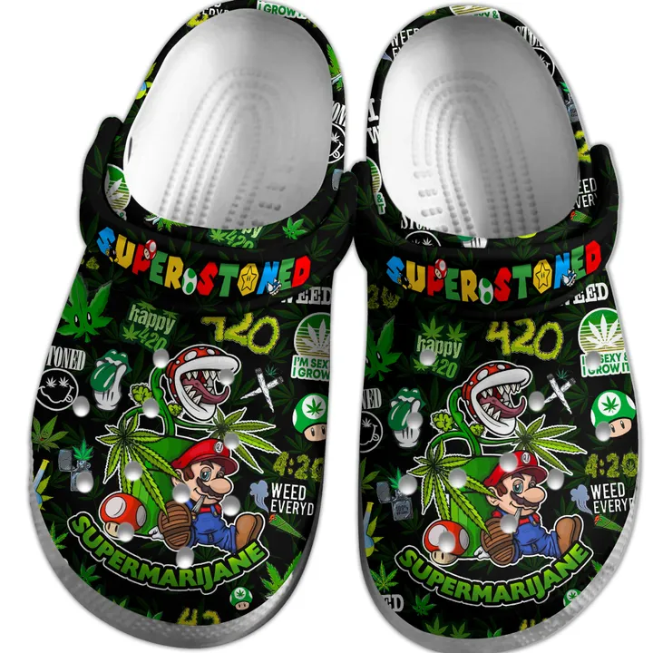Merchidea Super Mario Smoke 420 Weed Star Wars Crocs Crocband Clogs Shoes Comfortable For Men Women