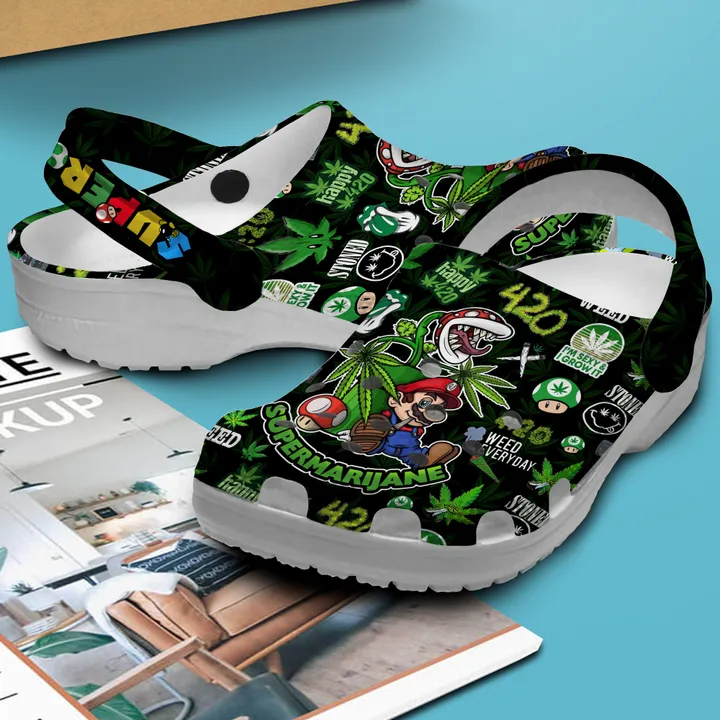 Merchidea Super Mario Smoke 420 Weed Star Wars Crocs Crocband Clogs Shoes Comfortable For Men Women