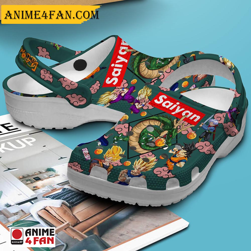 Merchidea Super Saiyan Dragon Ball Anime Crocs Crocband Clogs Shoes Comfortable For Men Women and Kids