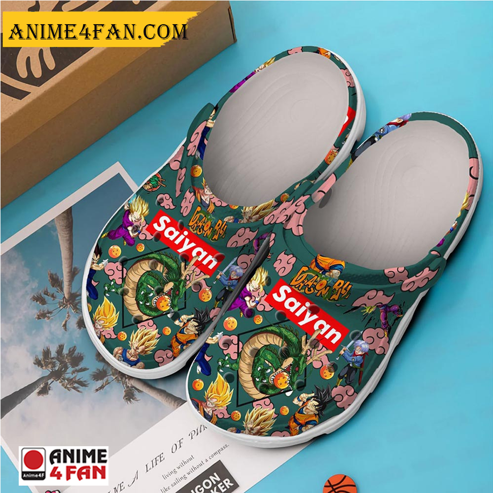 Merchidea Super Saiyan Dragon Ball Anime Crocs Crocband Clogs Shoes Comfortable For Men Women and Kids