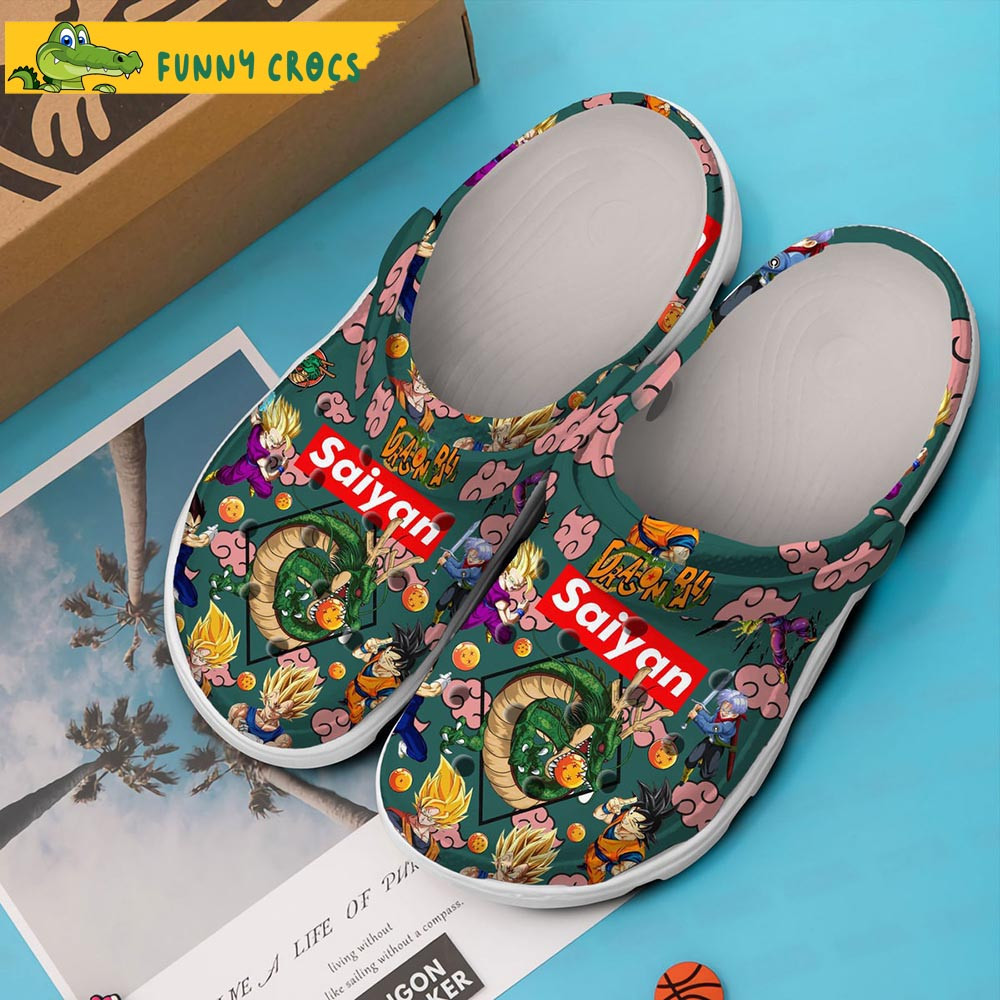 Merchidea Super Saiyan Dragon Ball Anime Crocs Crocband Clogs Shoes Comfortable For Men Women and Kids