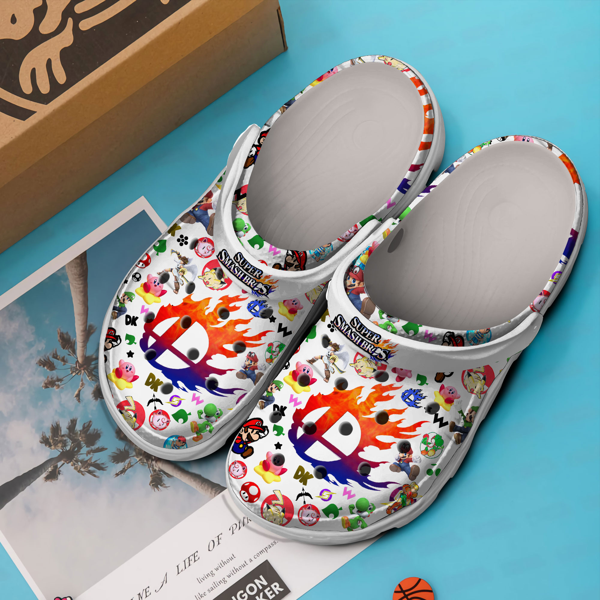 Merchidea Super Smash Bros Game Crocs Crocband Clogs Shoes Comfortable For Men Women and Kids