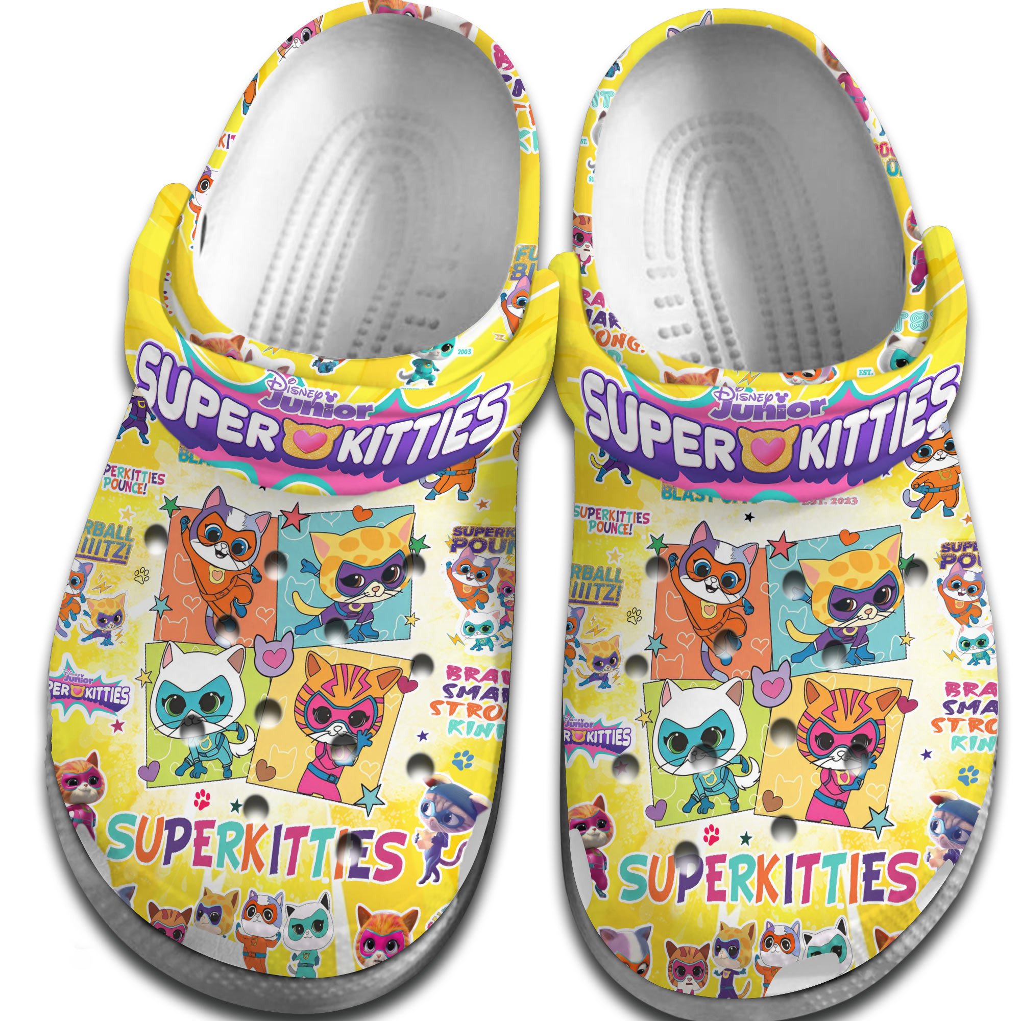 Merchidea SuperKitties Cartoon Crocs Crocband Clogs Shoes Comfortable For Men Women and Kids