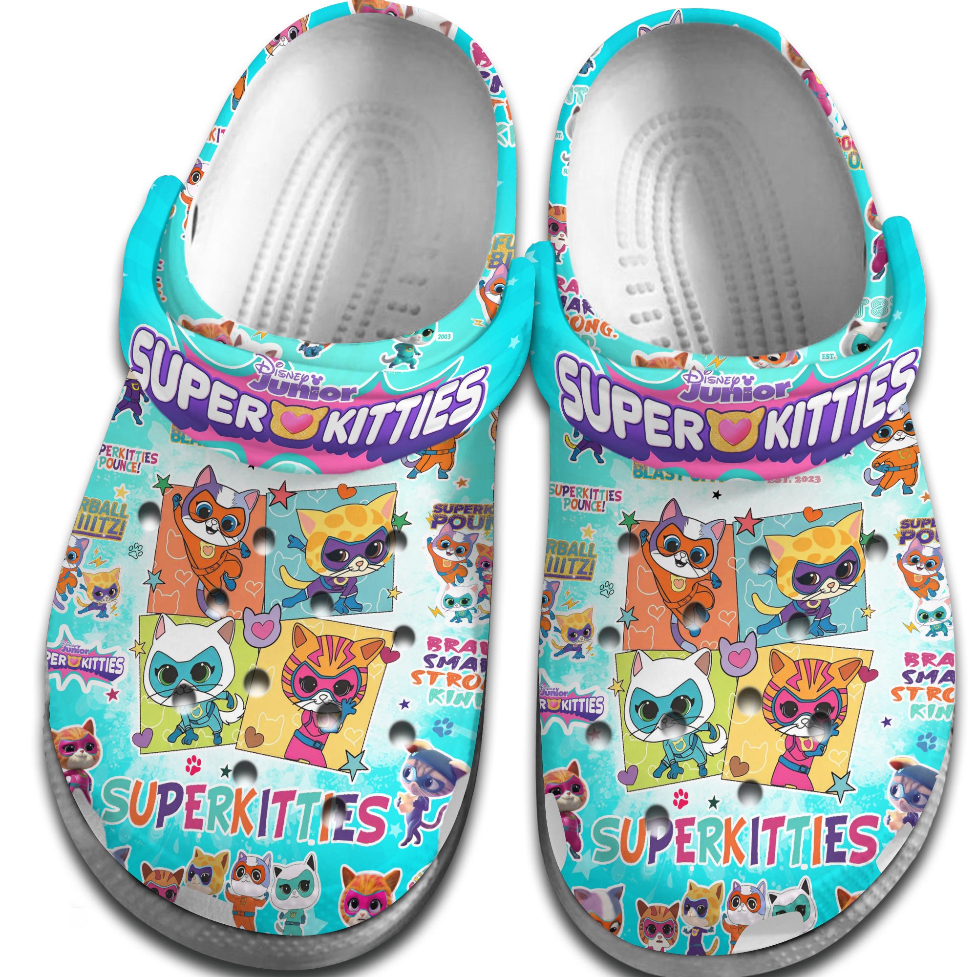 Merchidea SuperKitties Cartoon Crocs Crocband Clogs Shoes Comfortable For Men Women and Kids