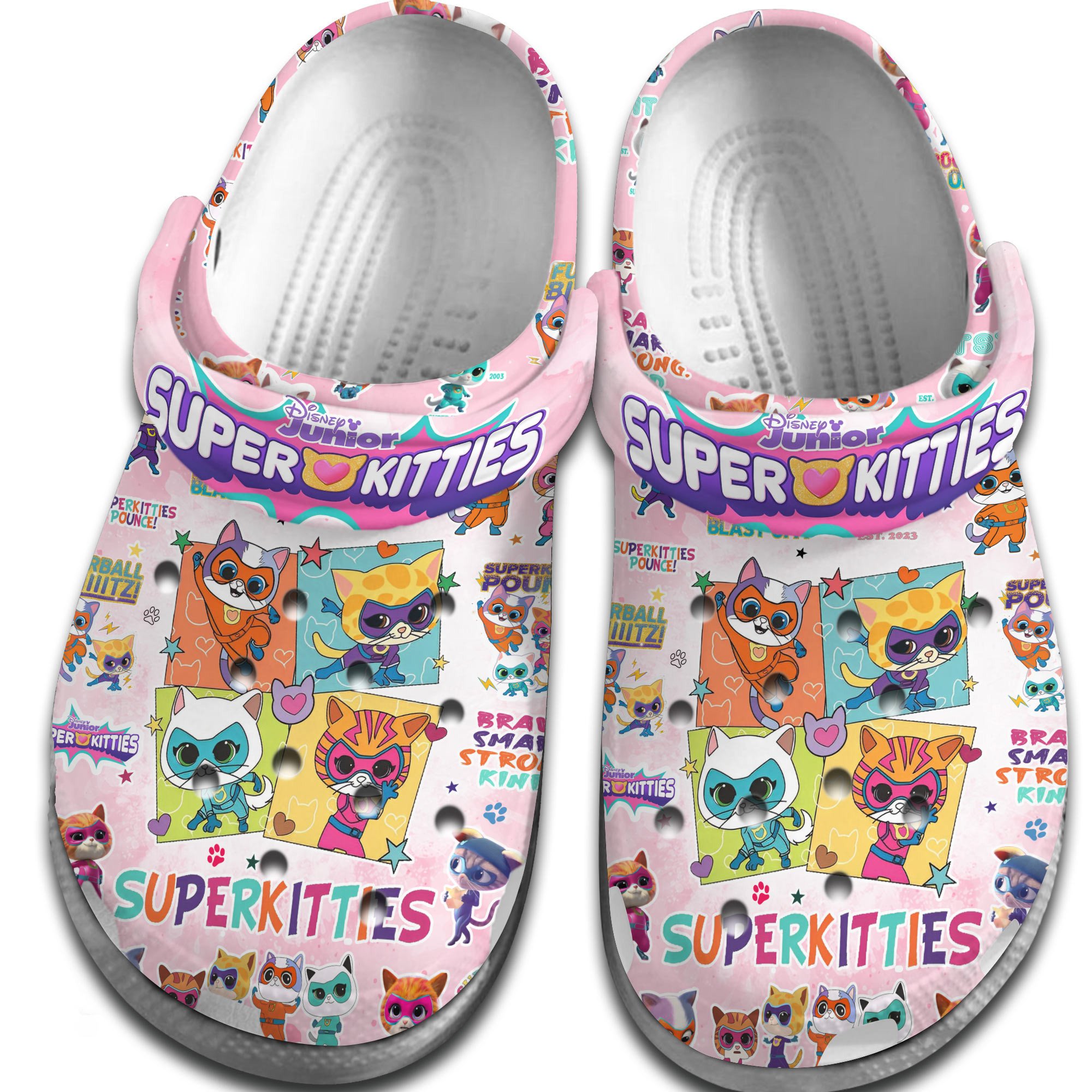 Merchidea SuperKitties Cartoon Crocs Crocband Clogs Shoes Comfortable For Men Women and Kids