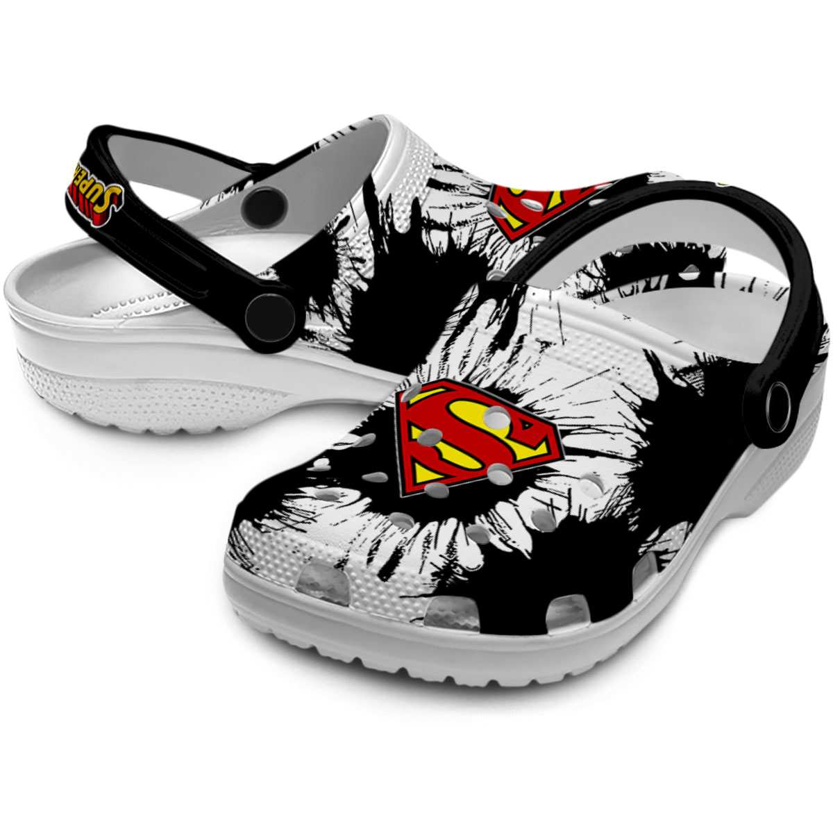 Merchidea Superman Movie Crocs Crocband Clogs Shoes Comfortable For Men Women and Kids