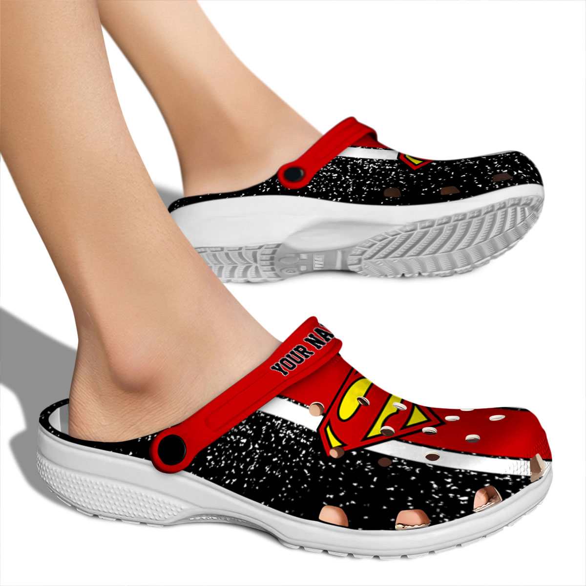 Merchidea Superman Movie Crocs Crocband Clogs Shoes Comfortable For Men Women and Kids