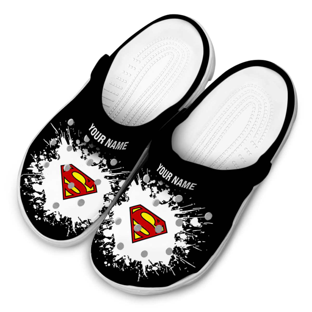 Merchidea Superman Movie Crocs Crocband Clogs Shoes Comfortable For Men Women and Kids