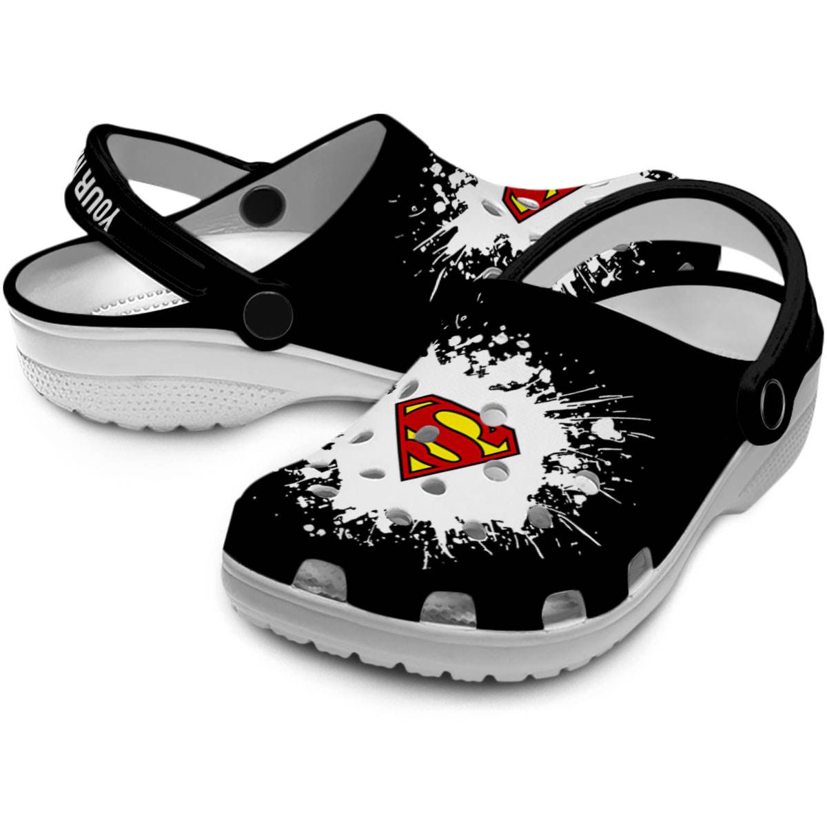 Merchidea Superman Movie Crocs Crocband Clogs Shoes Comfortable For Men Women and Kids