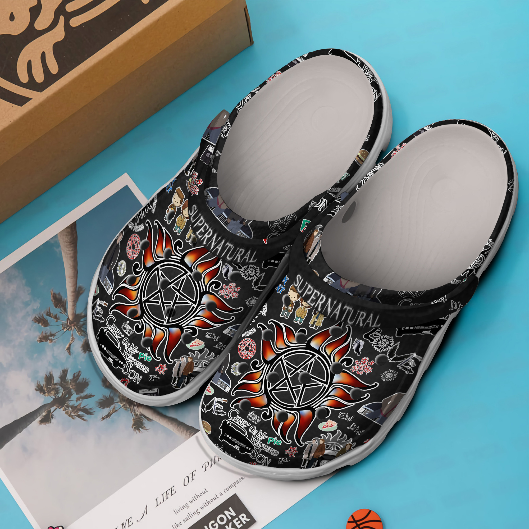 Merchidea Supernatural Movie Crocs Crocband Clogs Shoes Comfortable For Men Women and Kids