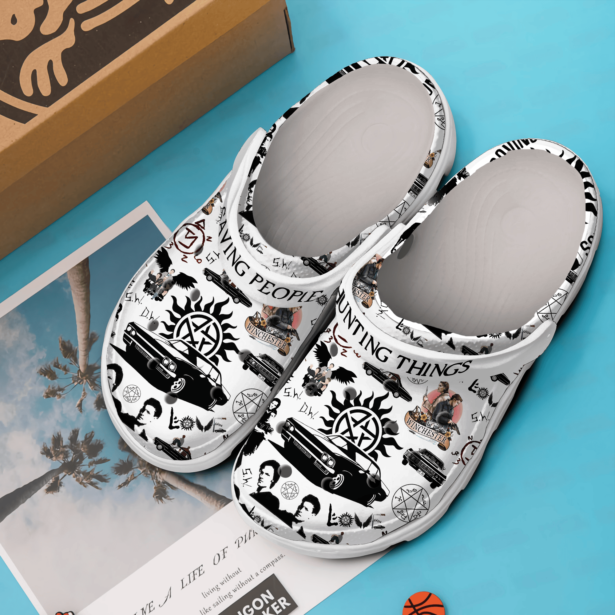 Merchidea Supernatural TV Series Crocs Crocband Clogs Shoes Comfortable For Men Women and Kids