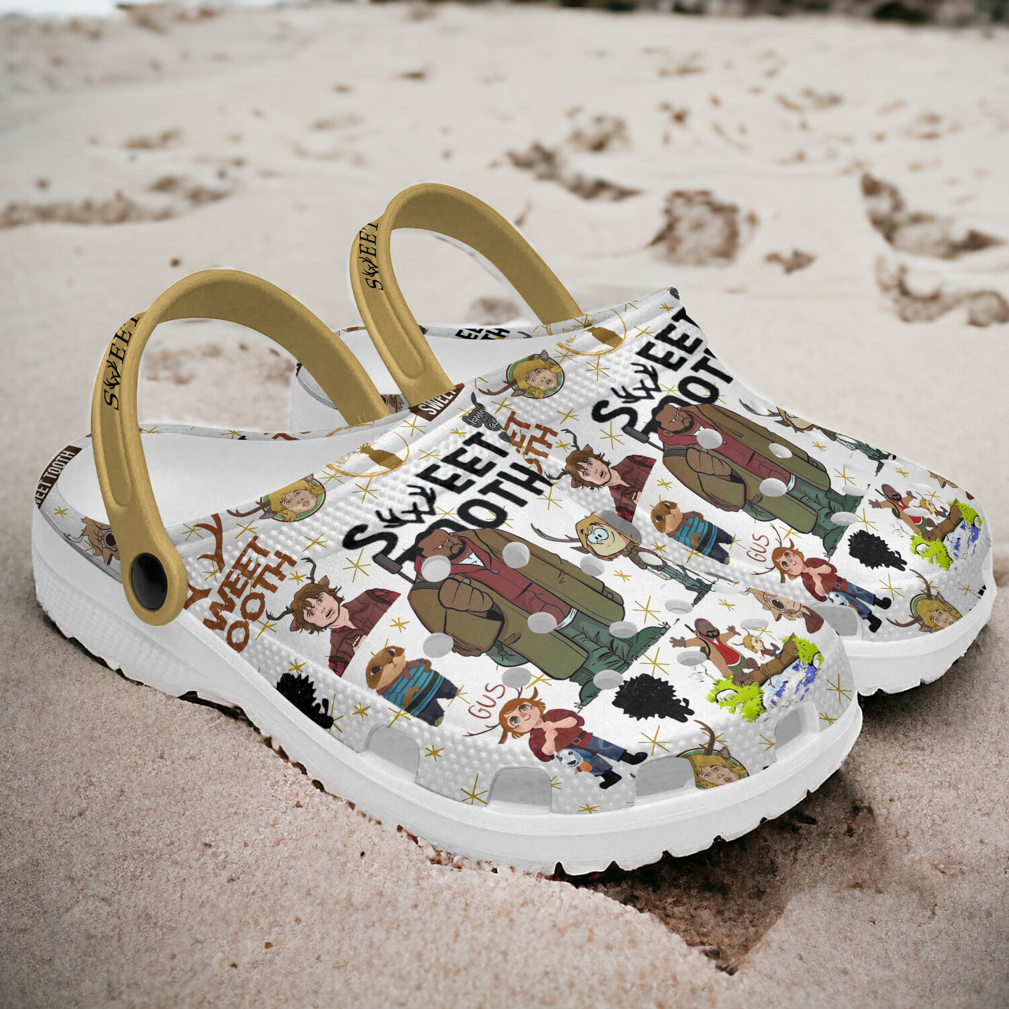 Merchidea Sweet Tooth TV Series Crocs Crocband Clogs Shoes Comfortable For Men Women and Kids