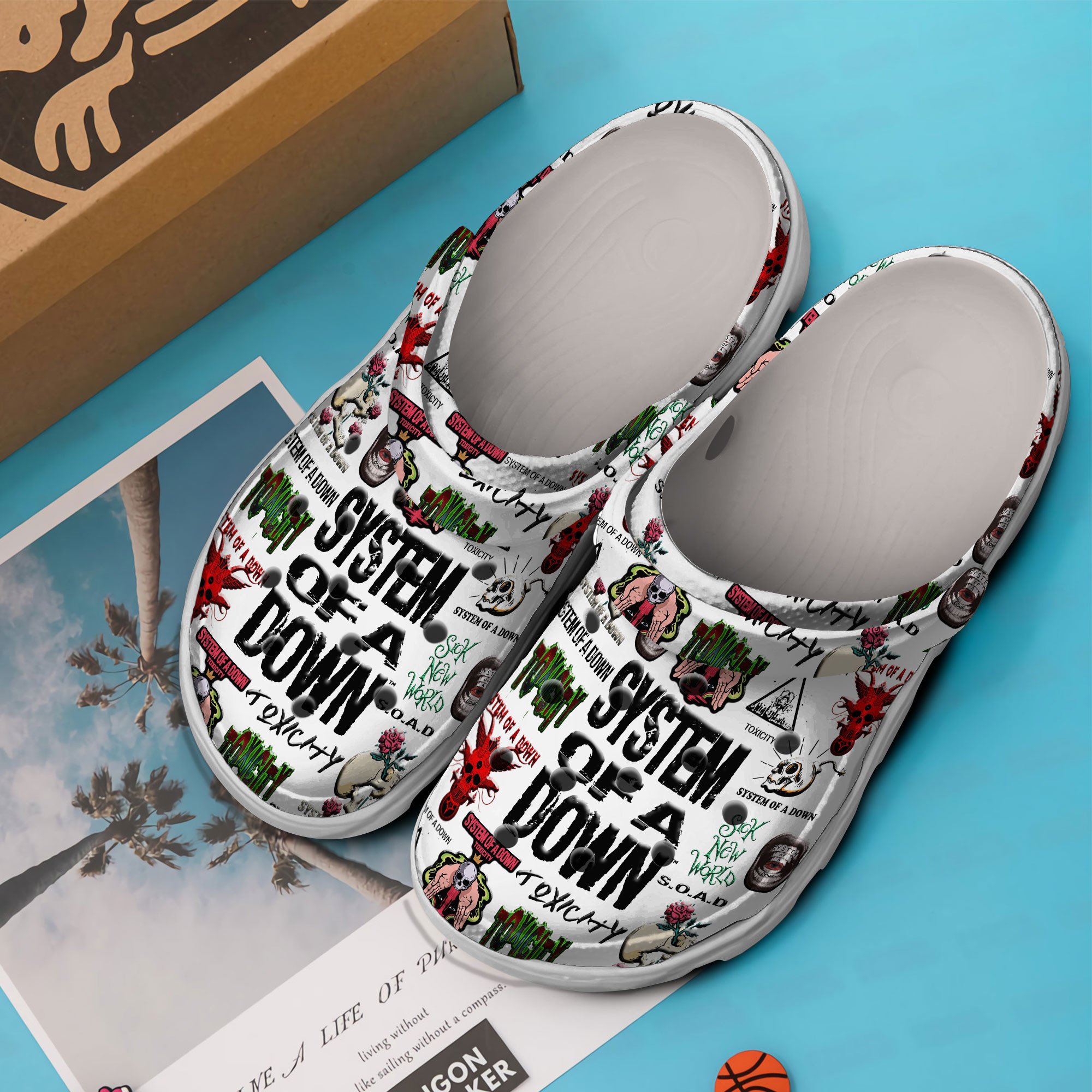 Merchidea System Of A Down Music Crocs Crocband Clogs Shoes Comfortable For Men Women and Kids
