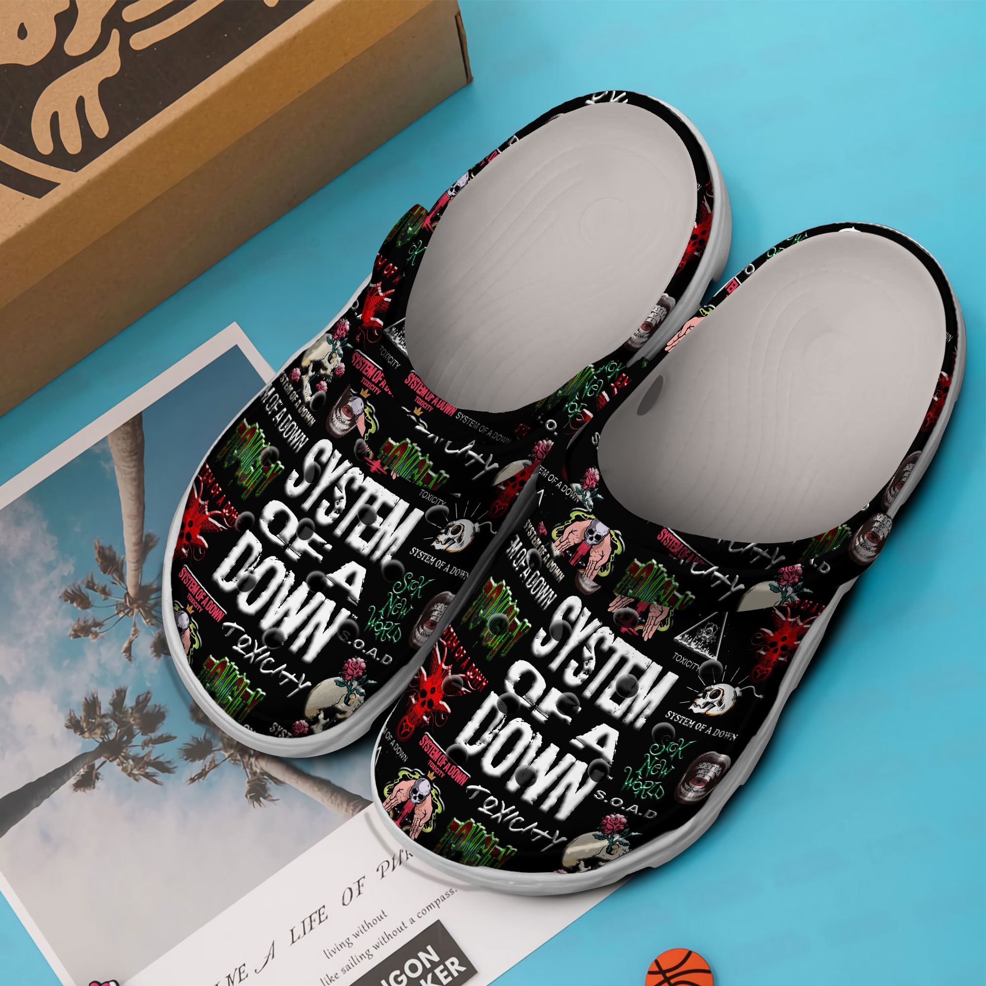 Merchidea System Of A Down Music Crocs Crocband Clogs Shoes Comfortable For Men Women and Kids