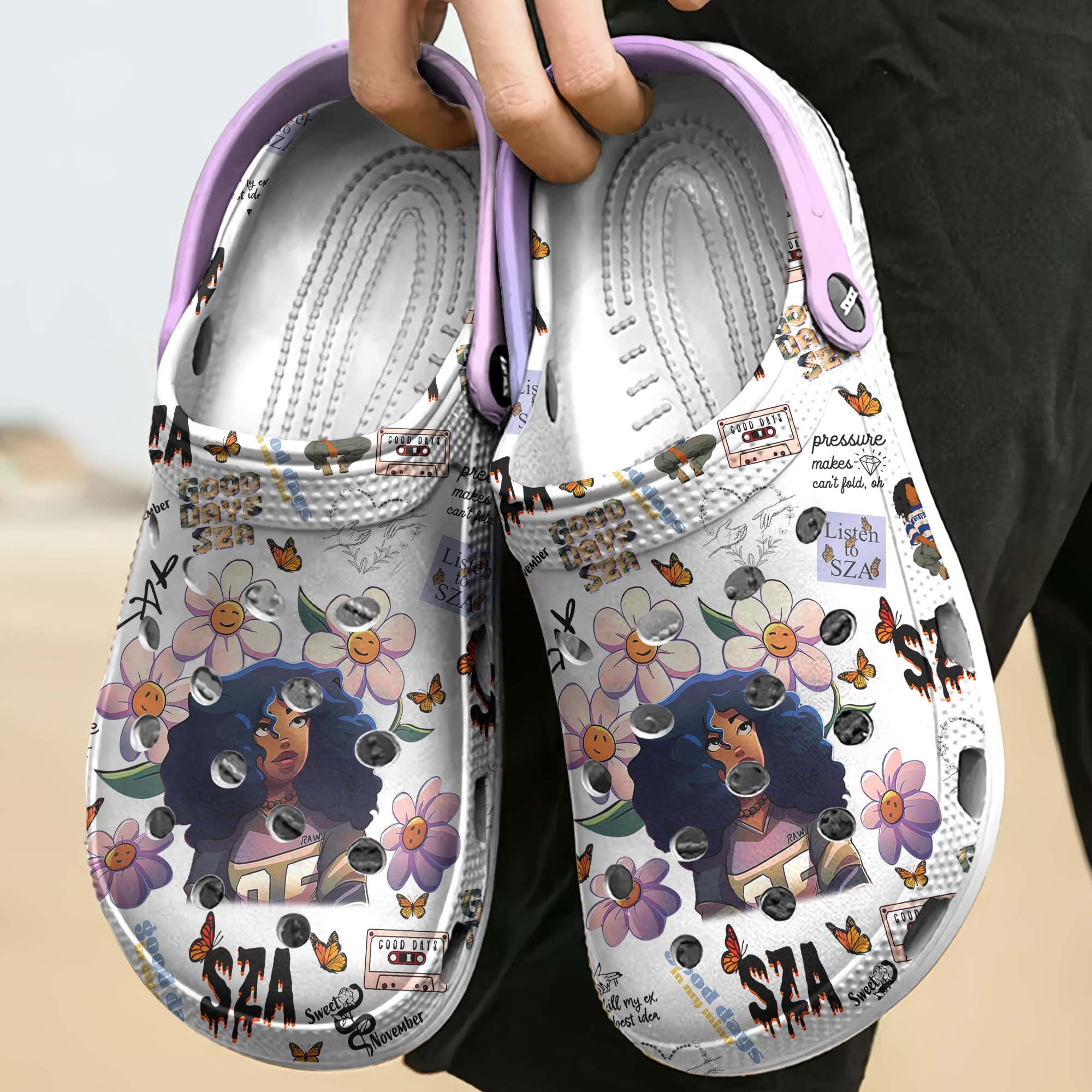 Merchidea SZA Music Crocs Crocband Clogs Shoes Comfortable For Men Women and Kids