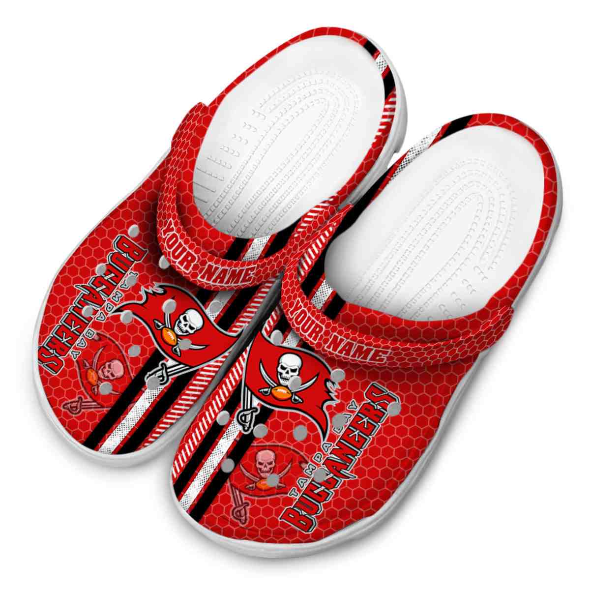 Merchidea Tampa Bay Buccaneers NFL Sport Crocs Crocband Clogs Shoes Comfortable For Men Women and Kids
