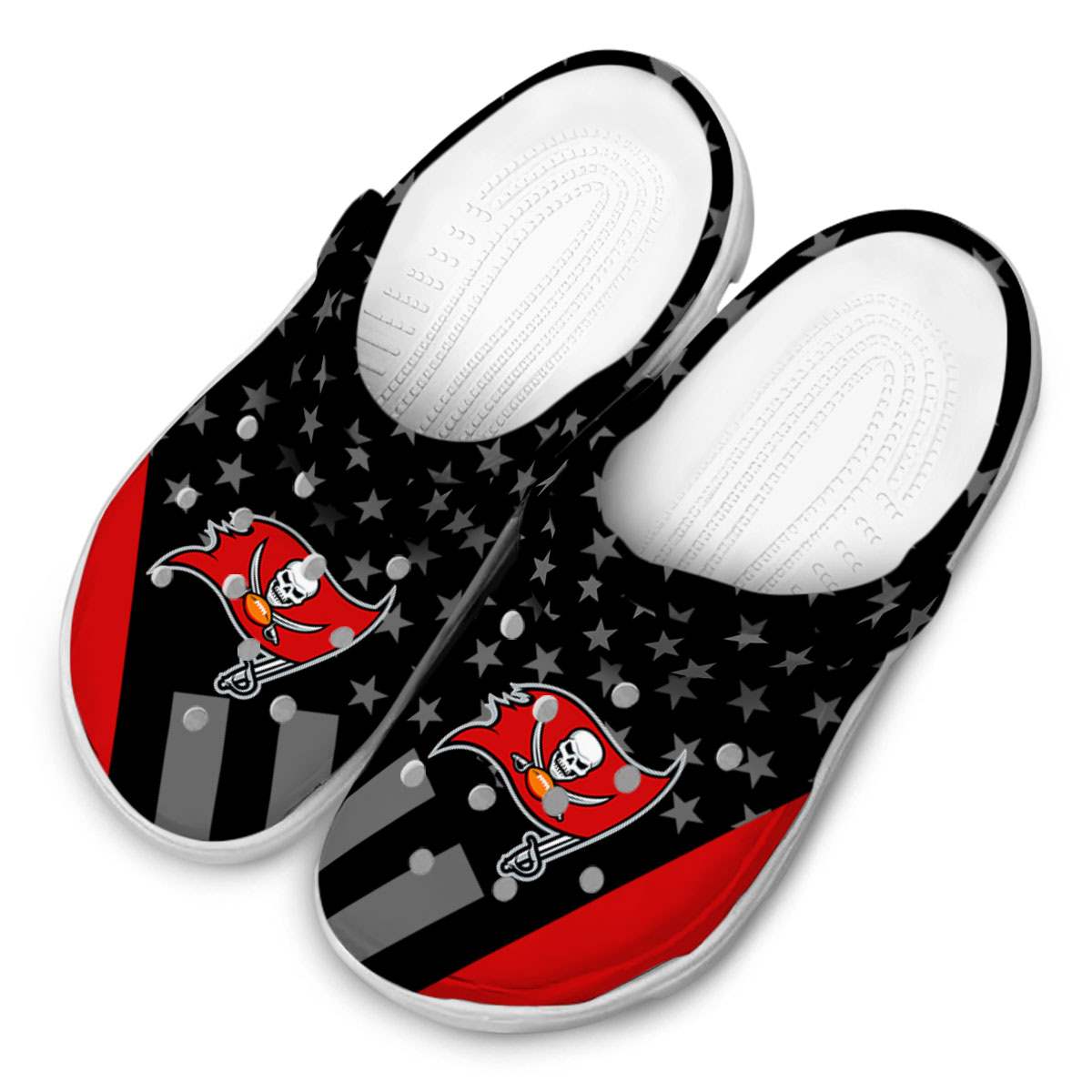 Merchidea Tampa Bay Buccaneers NFL Sport Crocs Crocband Clogs Shoes Comfortable For Men Women and Kids