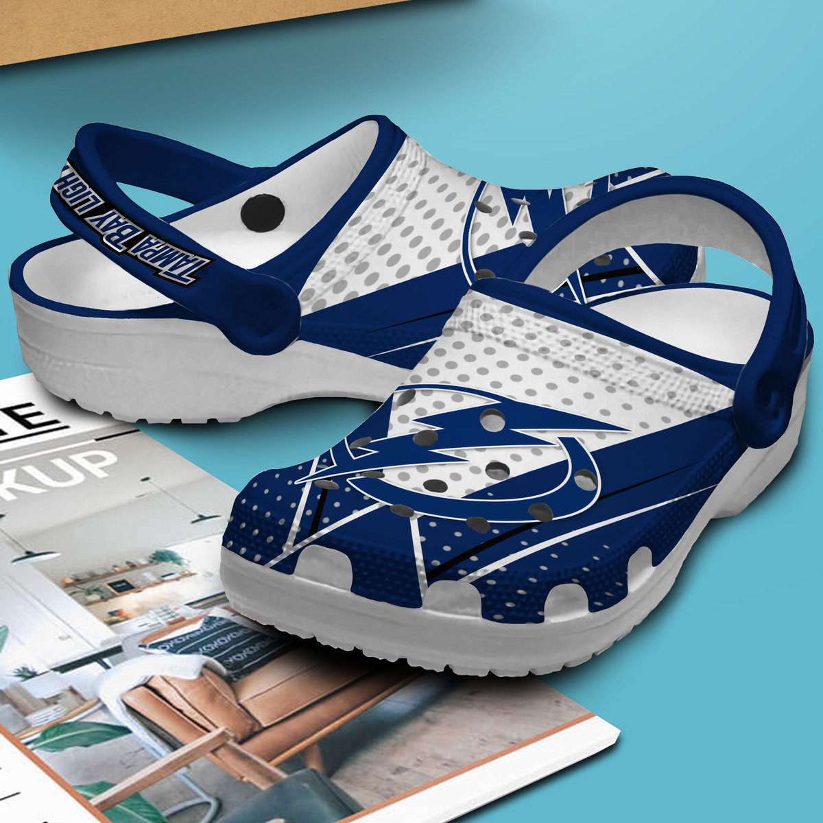 Merchidea Tampa Bay Lightning NHL Sport Crocs Crocband Clogs Shoes Comfortable For Men Women and Kids
