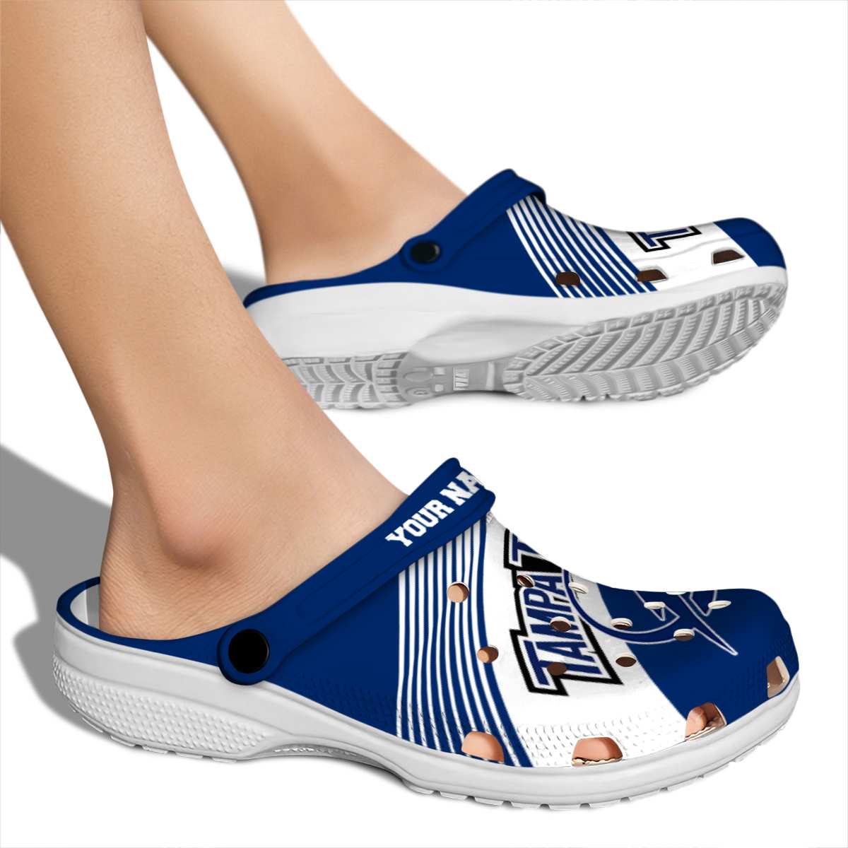 Merchidea Tampa Bay Lightning NHL Sport Crocs Crocband Clogs Shoes Comfortable For Men Women and Kids