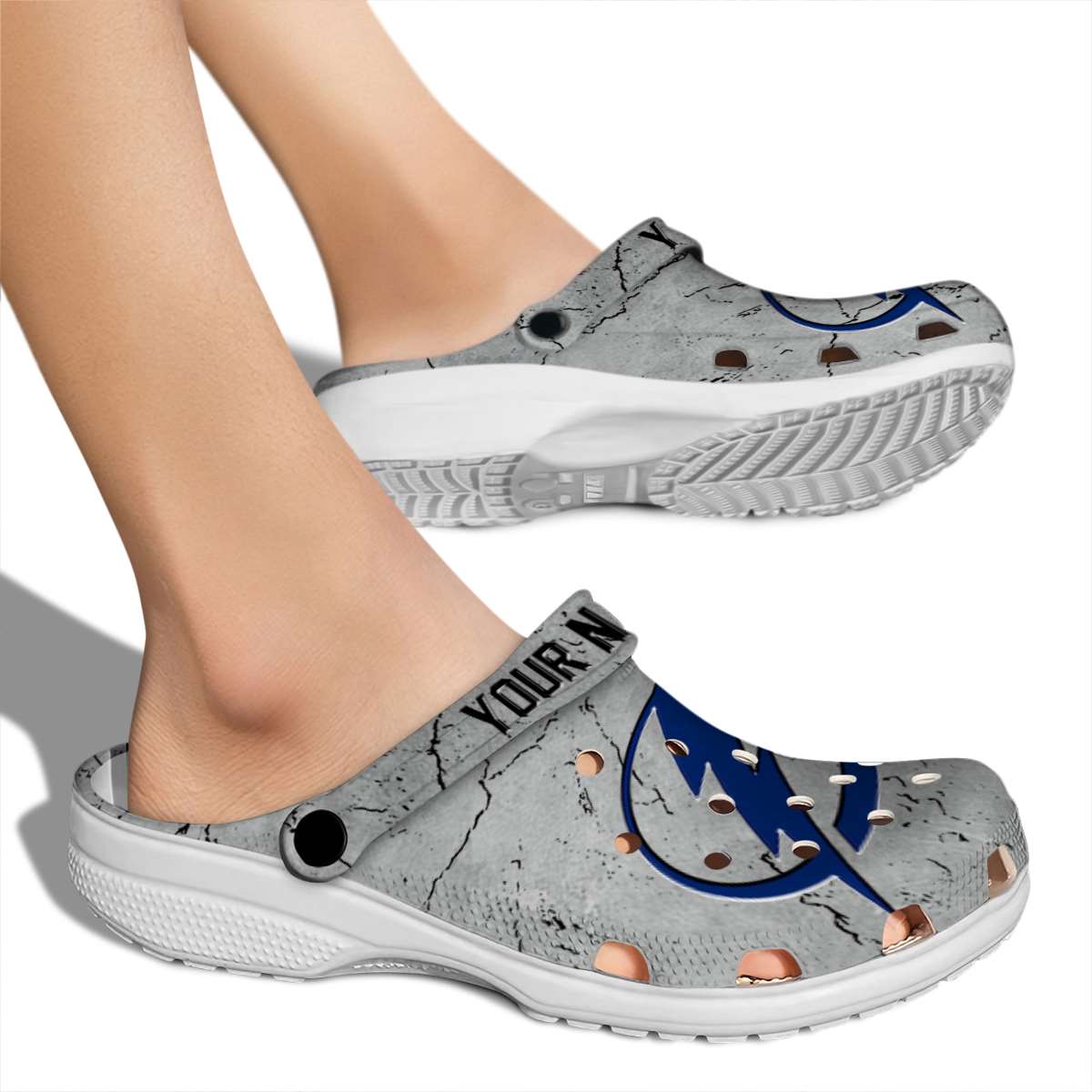 Merchidea Tampa Bay Lightning NHL Sport Crocs Crocband Clogs Shoes Comfortable For Men Women and Kids