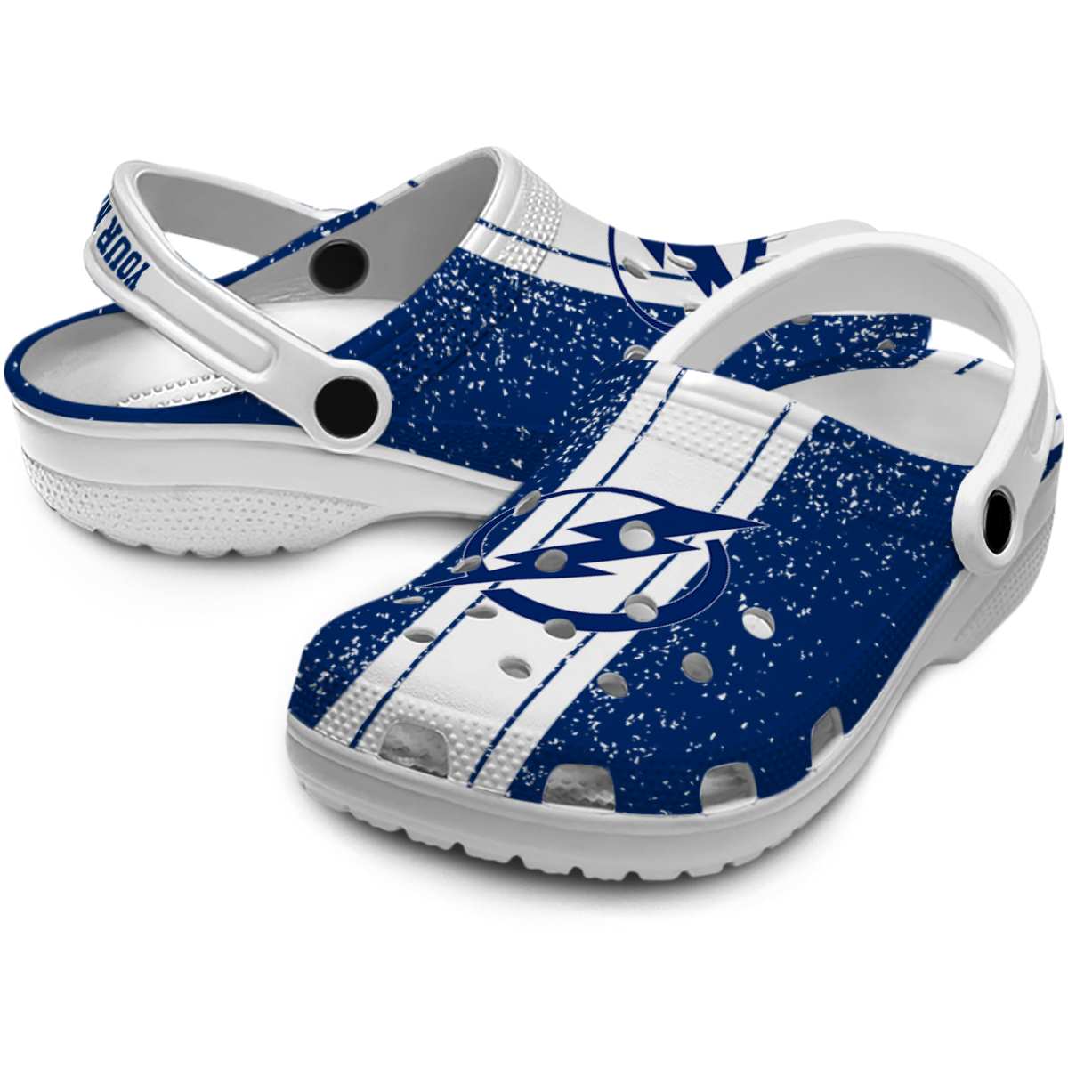 Merchidea Tampa Bay Lightning NHL Sport Crocs Crocband Clogs Shoes Comfortable For Men Women and Kids