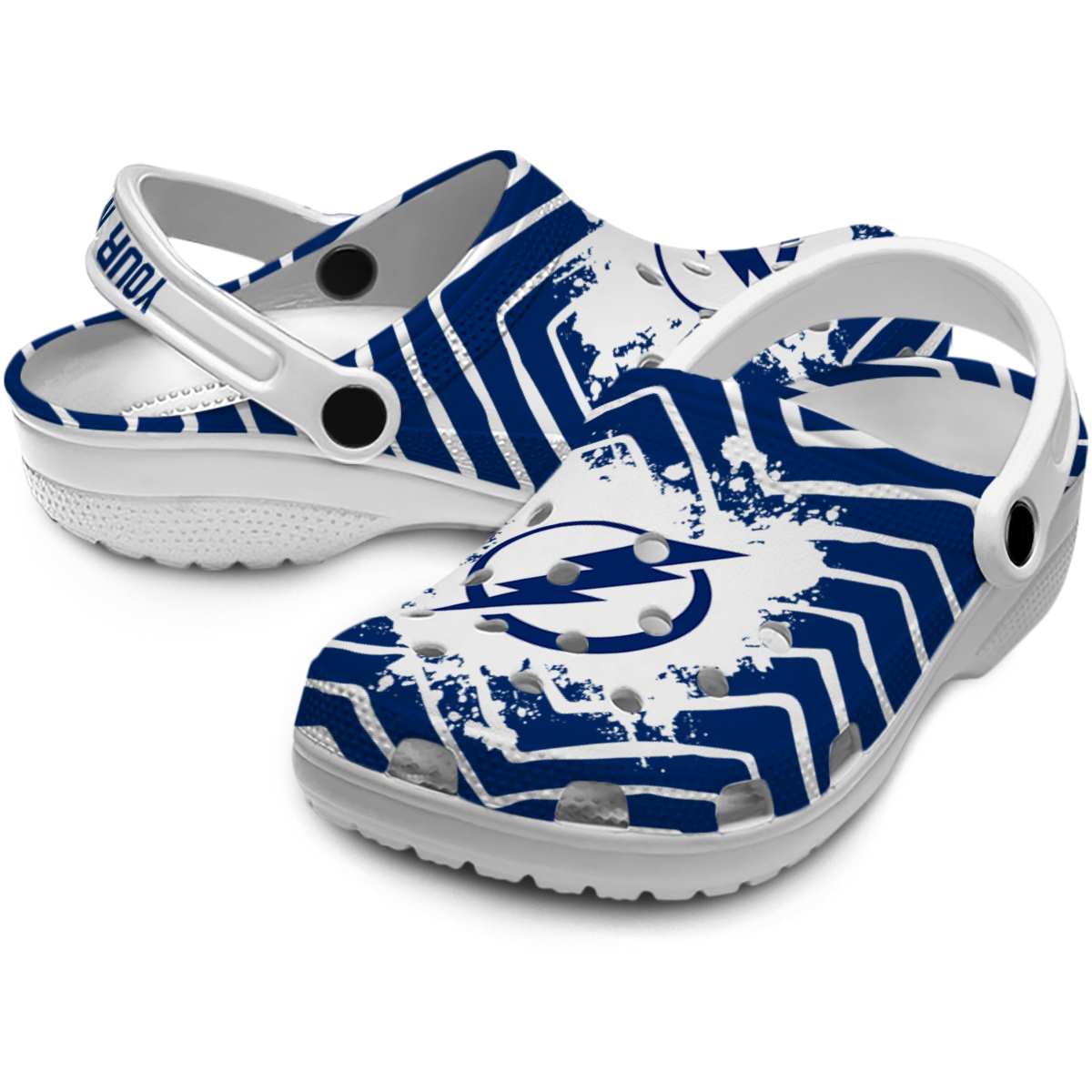 Merchidea Tampa Bay Lightning NHL Sport Crocs Crocband Clogs Shoes Comfortable For Men Women and Kids