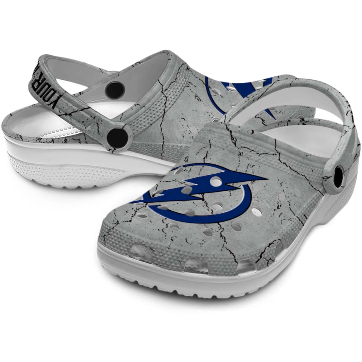 Merchidea Tampa Bay Lightning NHL Sport Crocs Crocband Clogs Shoes Comfortable For Men Women and Kids