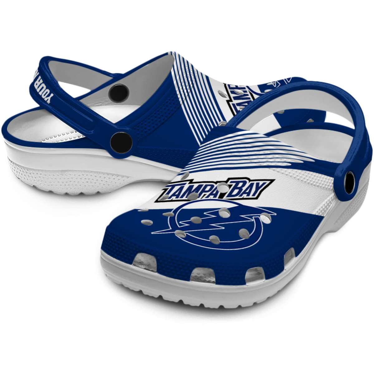 Merchidea Tampa Bay Lightning NHL Sport Crocs Crocband Clogs Shoes Comfortable For Men Women and Kids