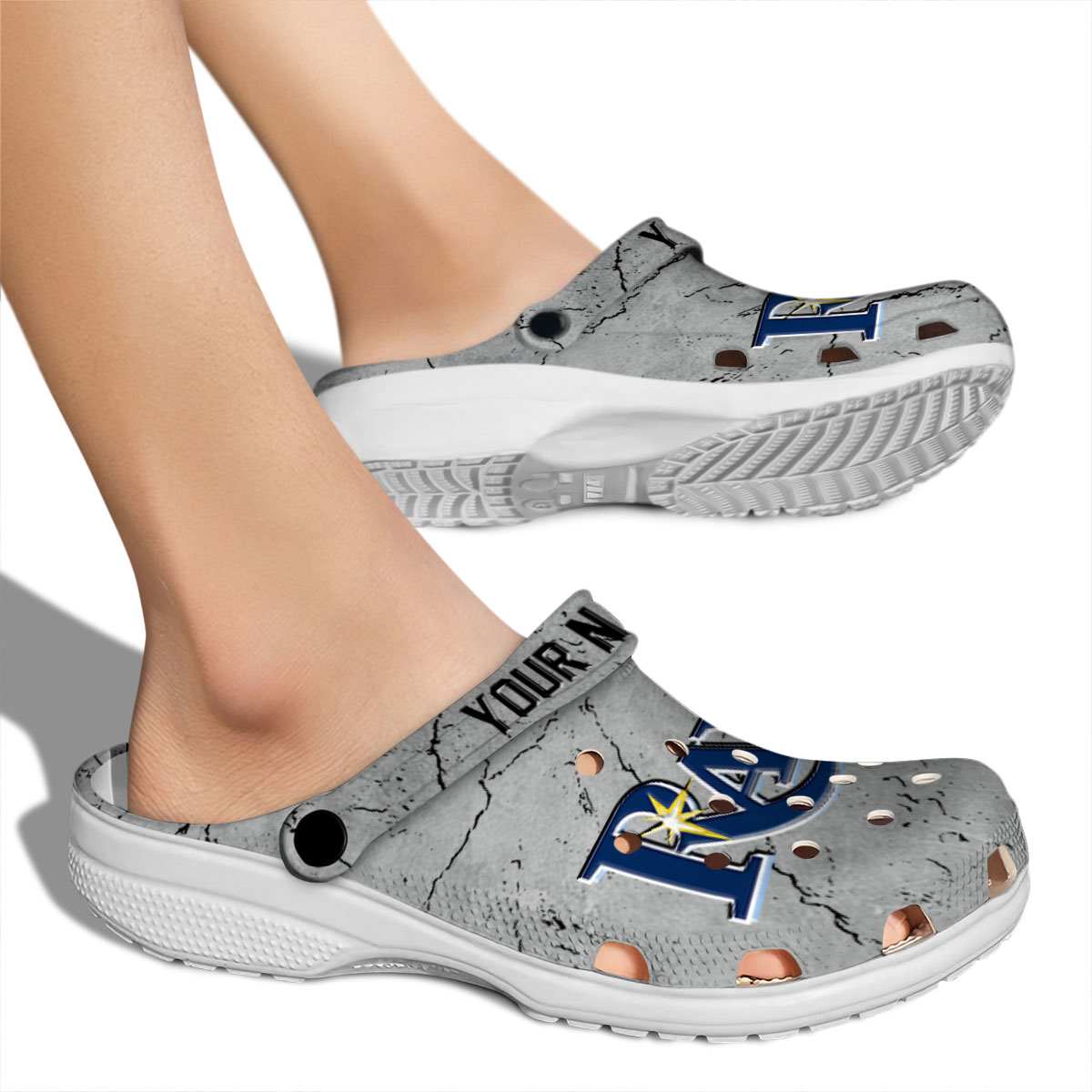 Merchidea Tampa Bay Rays MLB Sport Crocs Crocband Clogs Shoes Comfortable For Men Women and Kids