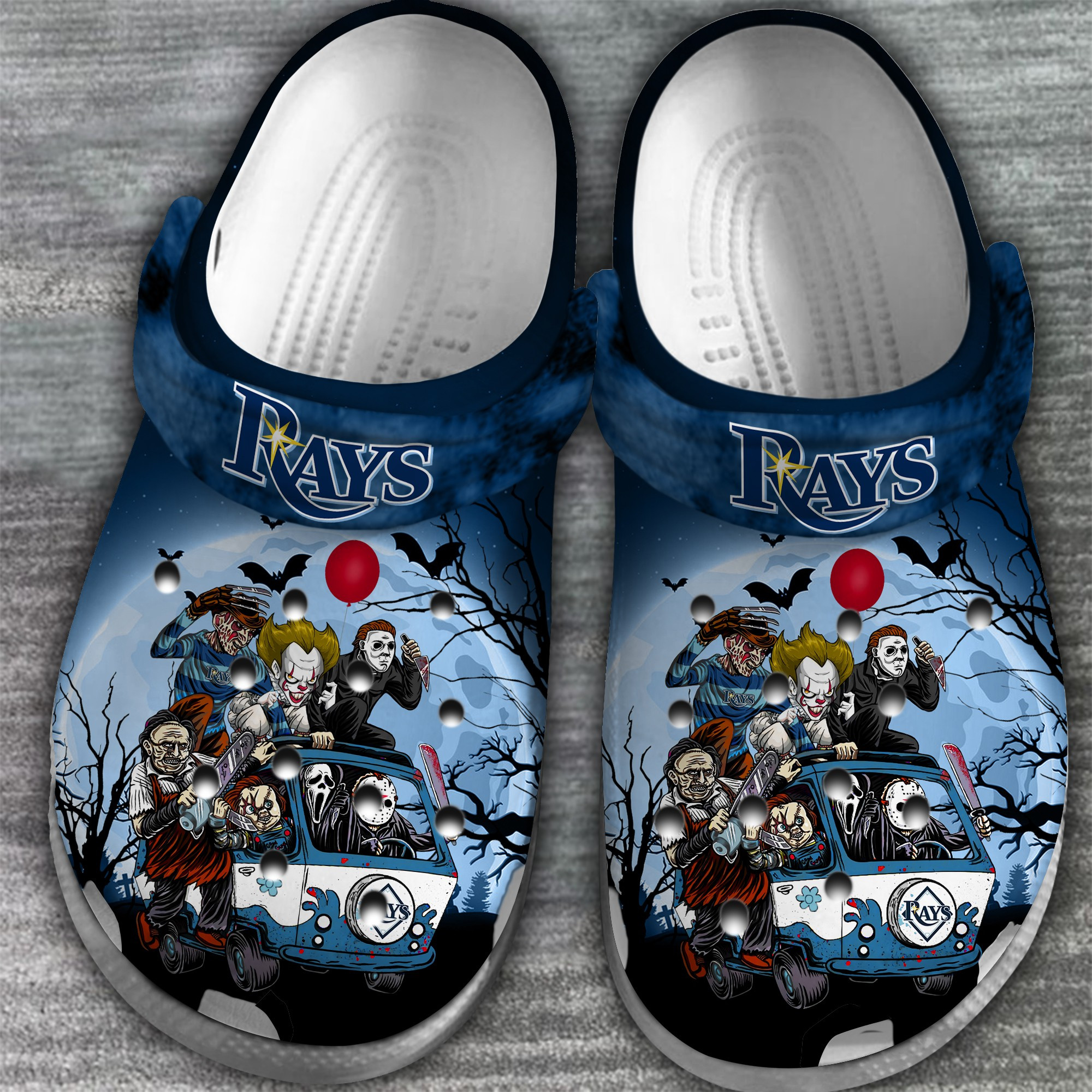 Merchidea Tampa Bay Rays MLB Sport Crocs Crocband Clogs Shoes Comfortable For Men Women and Kids