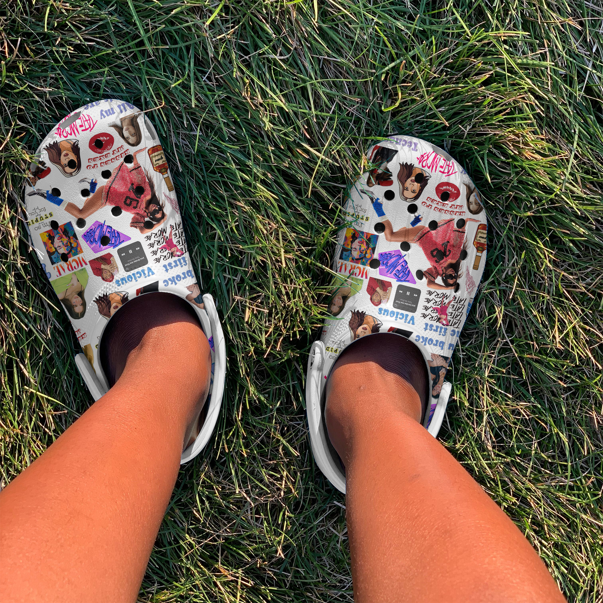 Merchidea Tate McRae Music Crocs Crocband Clogs Shoes Comfortable For Men Women and Kids