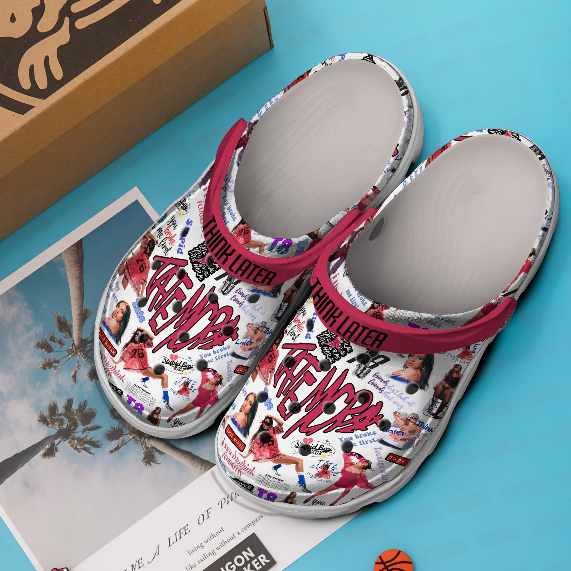 Merchidea Tate McRae Music Crocs Crocband Clogs Shoes Comfortable For Men Women and Kids