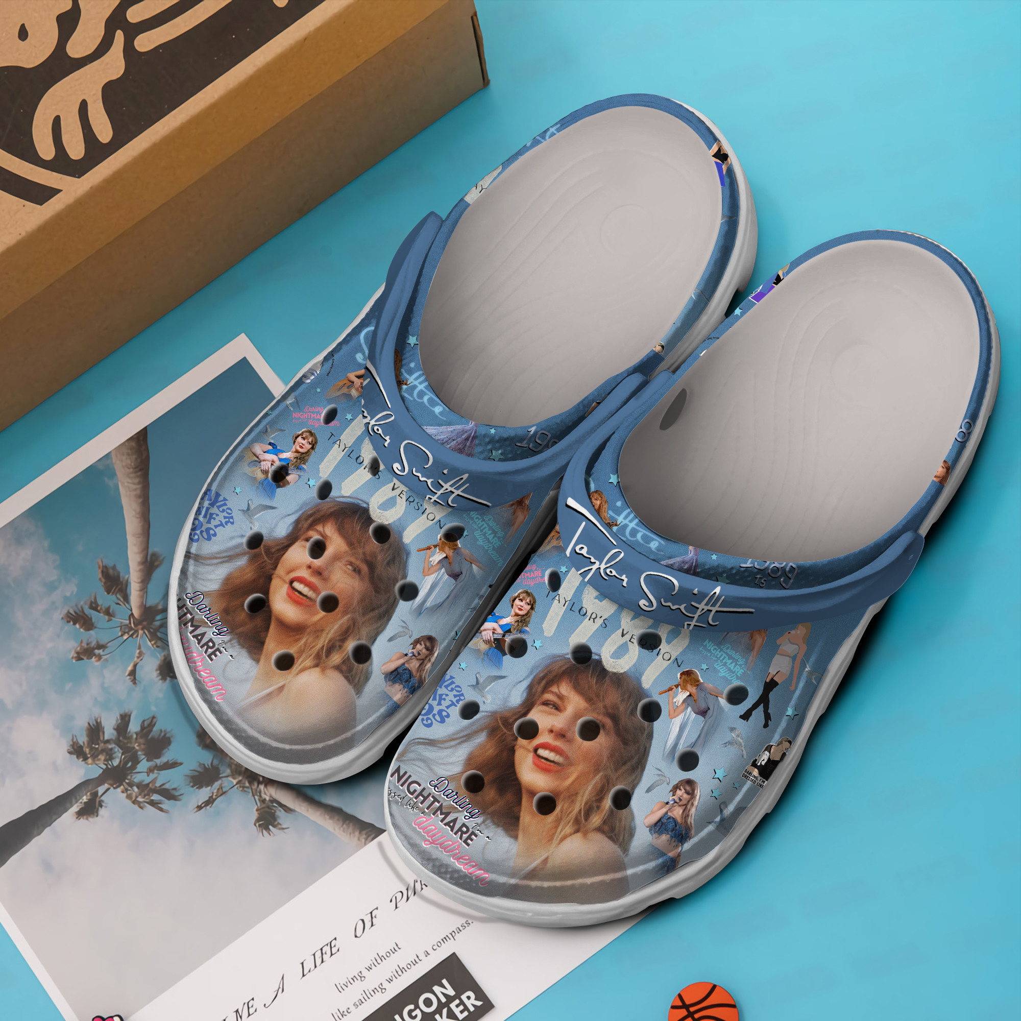 Merchidea Taylor Swift 1989 Album Music Crocs Crocband Clogs Shoes Comfortable For Men Women and Kids