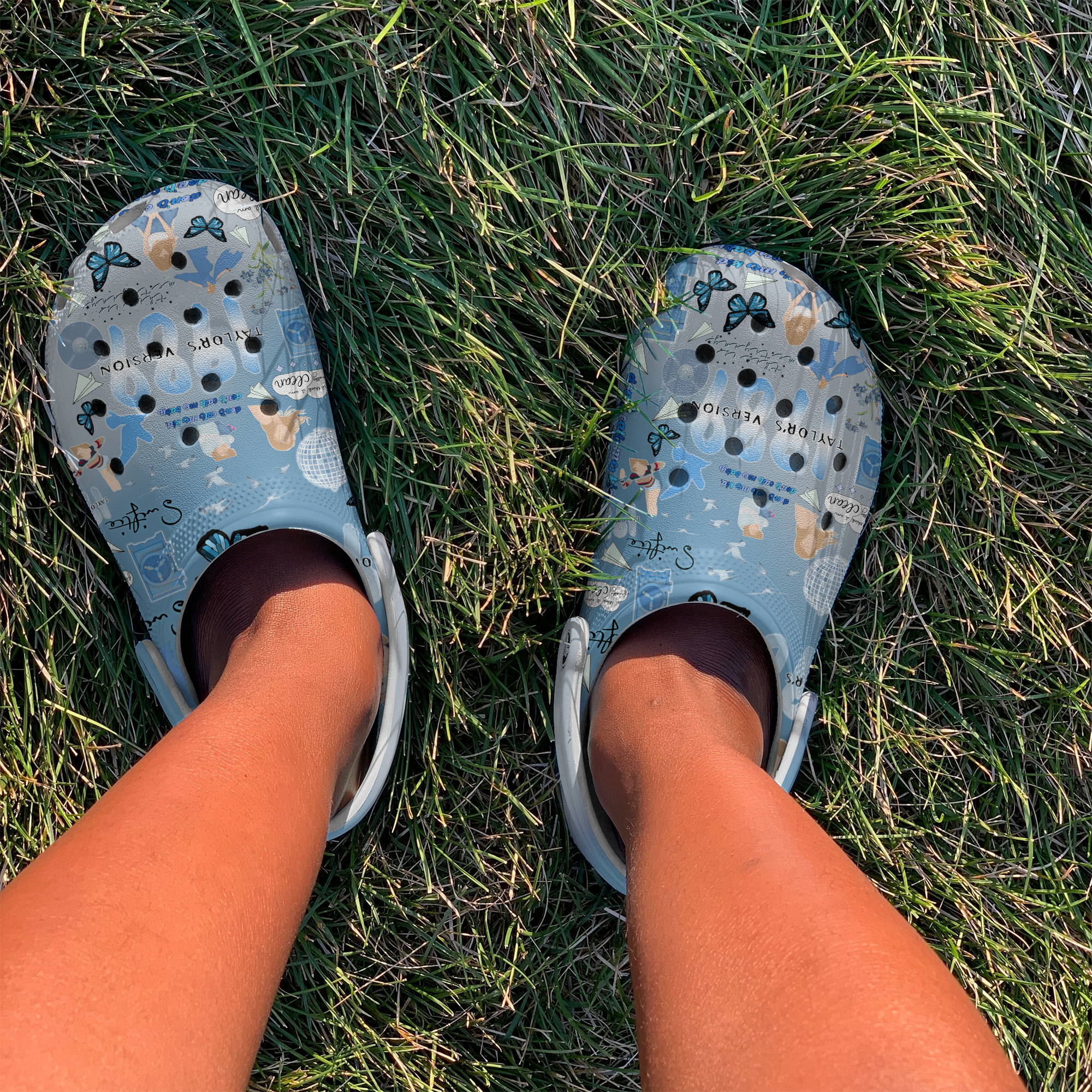 Merchidea Taylor Swift 1989 Album Music Crocs Crocband Clogs Shoes Comfortable For Men Women and Kids