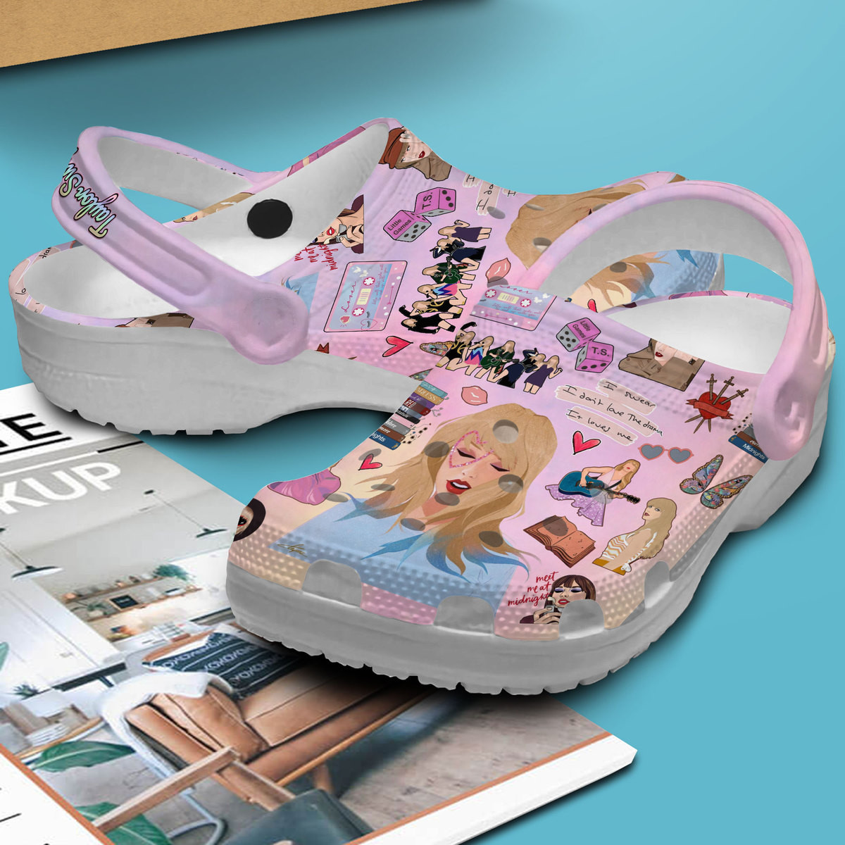 Merchidea Taylor Swift Music Crocs Crocband Clogs Shoes Comfortable For Men Women and Kids