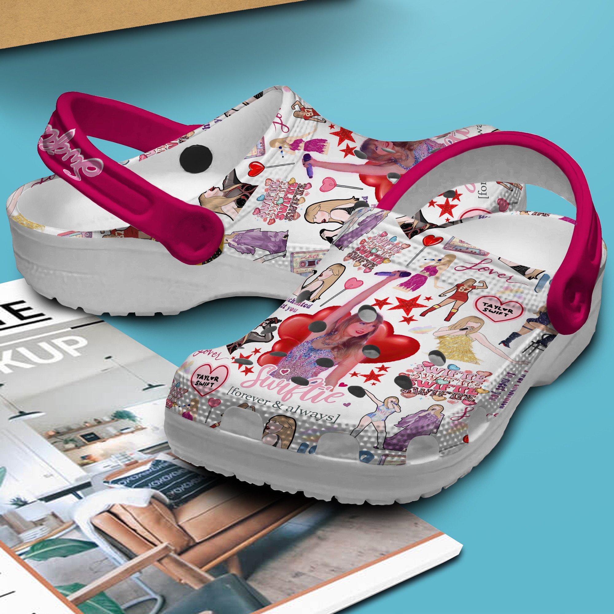 Merchidea Taylor Swift Music Crocs Crocband Clogs Shoes Comfortable For Men Women and Kids