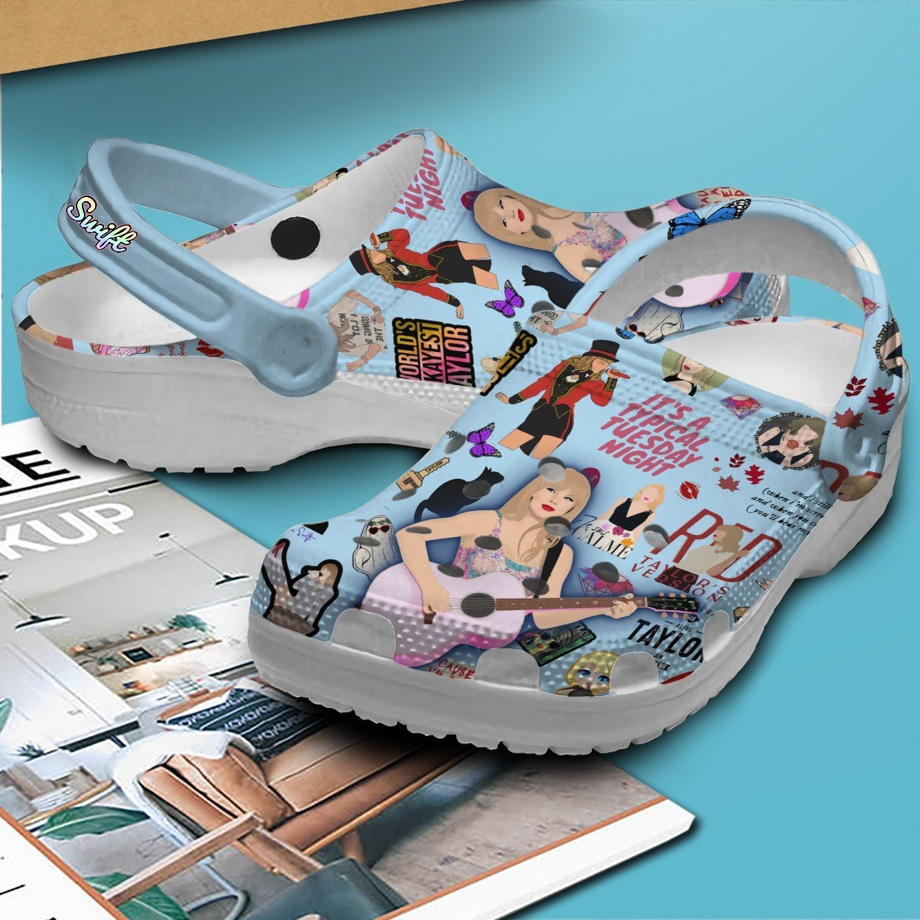 Merchidea Taylor Swift Music Crocs Crocband Clogs Shoes Comfortable For Men Women and Kids