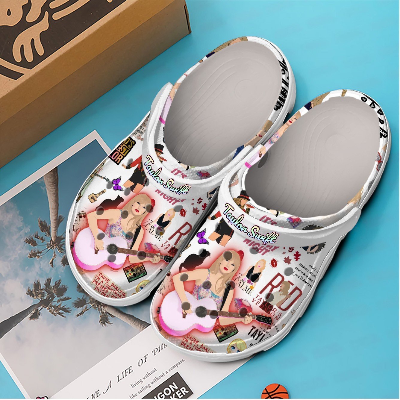 Merchidea Taylor Swift Music Crocs Crocband Clogs Shoes Comfortable For Men Women and Kids