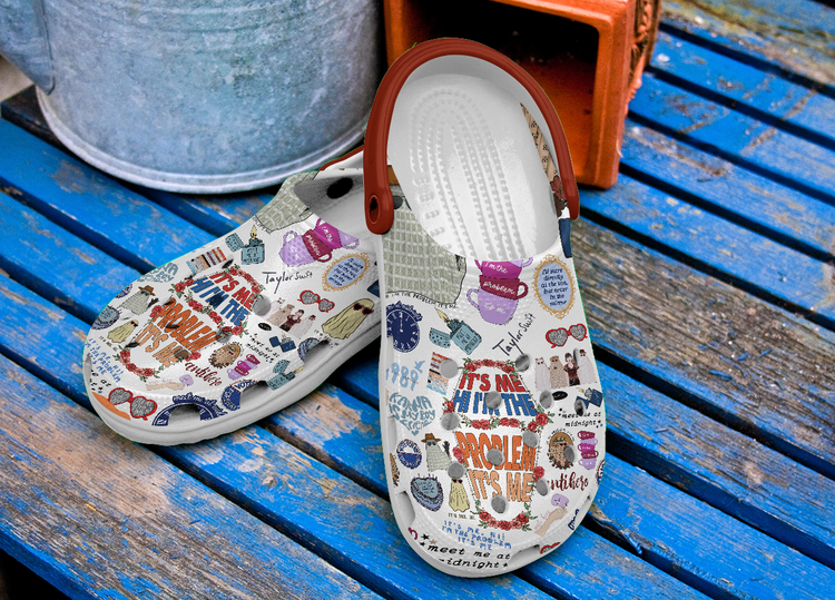 Merchidea Taylor Swift Music Crocs Crocband Clogs Shoes Comfortable For Men Women and Kids