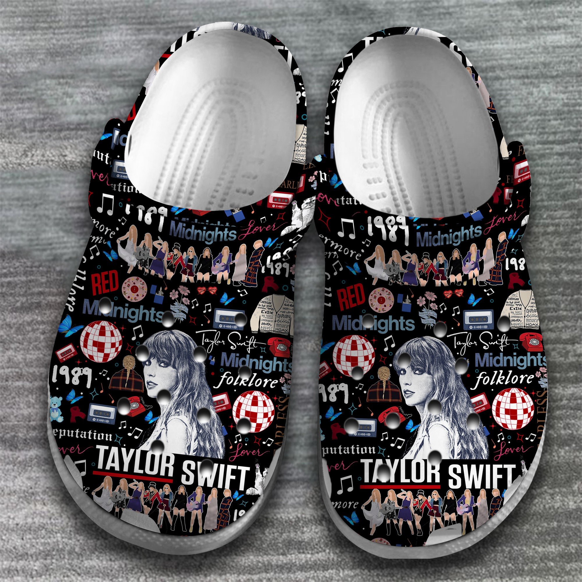Merchidea Taylor Swift Music Crocs Crocband Clogs Shoes Comfortable For Men Women and Kids