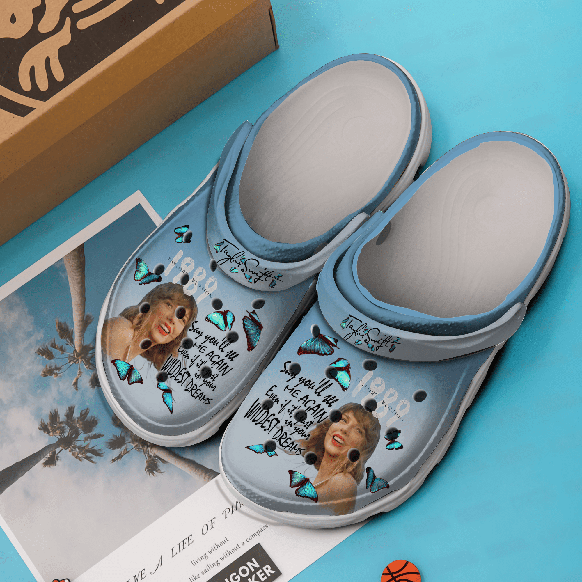 Merchidea Taylor Swift Music Crocs Crocband Clogs Shoes Comfortable For Men Women and Kids