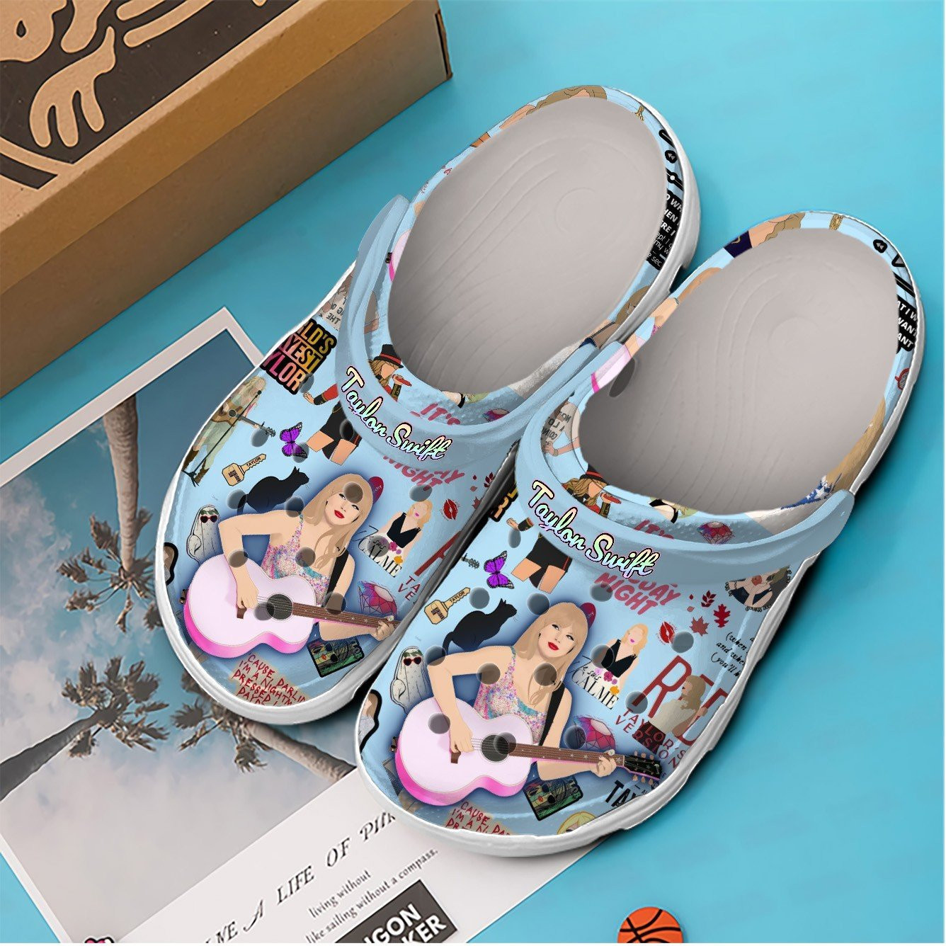 Merchidea Taylor Swift Music Crocs Crocband Clogs Shoes Comfortable For Men Women and Kids