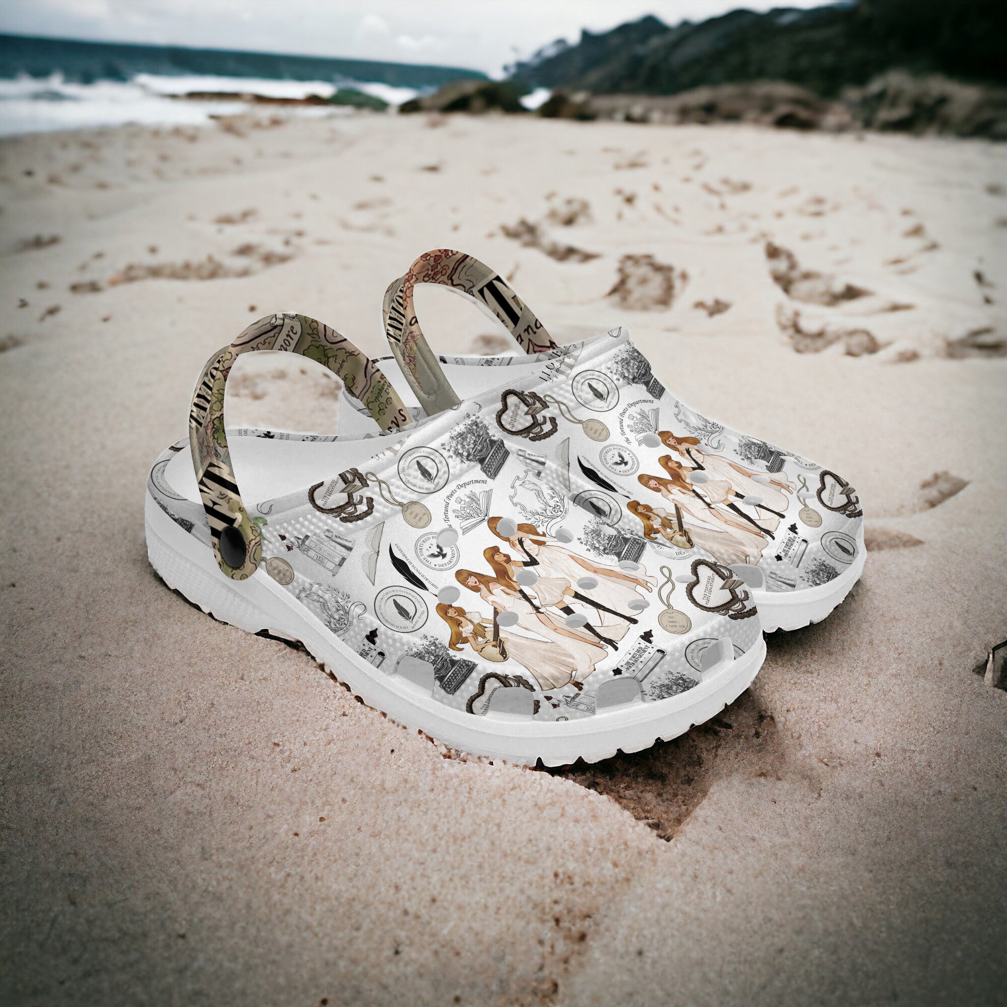 Merchidea Taylor Swift Music Crocs Crocband Clogs Shoes Comfortable For Men Women and Kids