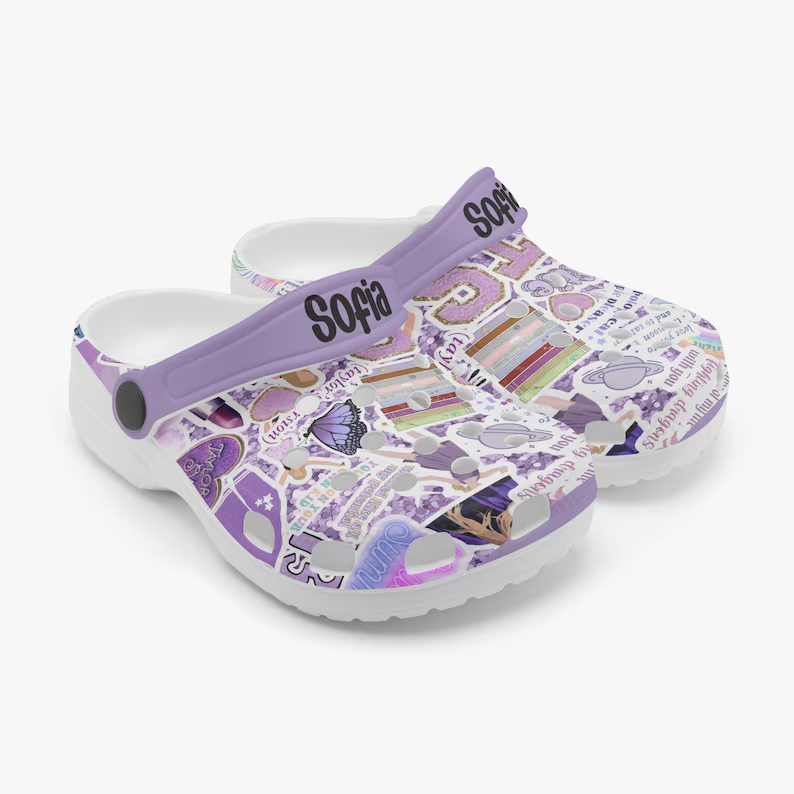 Merchidea Taylor Swift Music Crocs Crocband Clogs Shoes Comfortable For Men Women and Kids