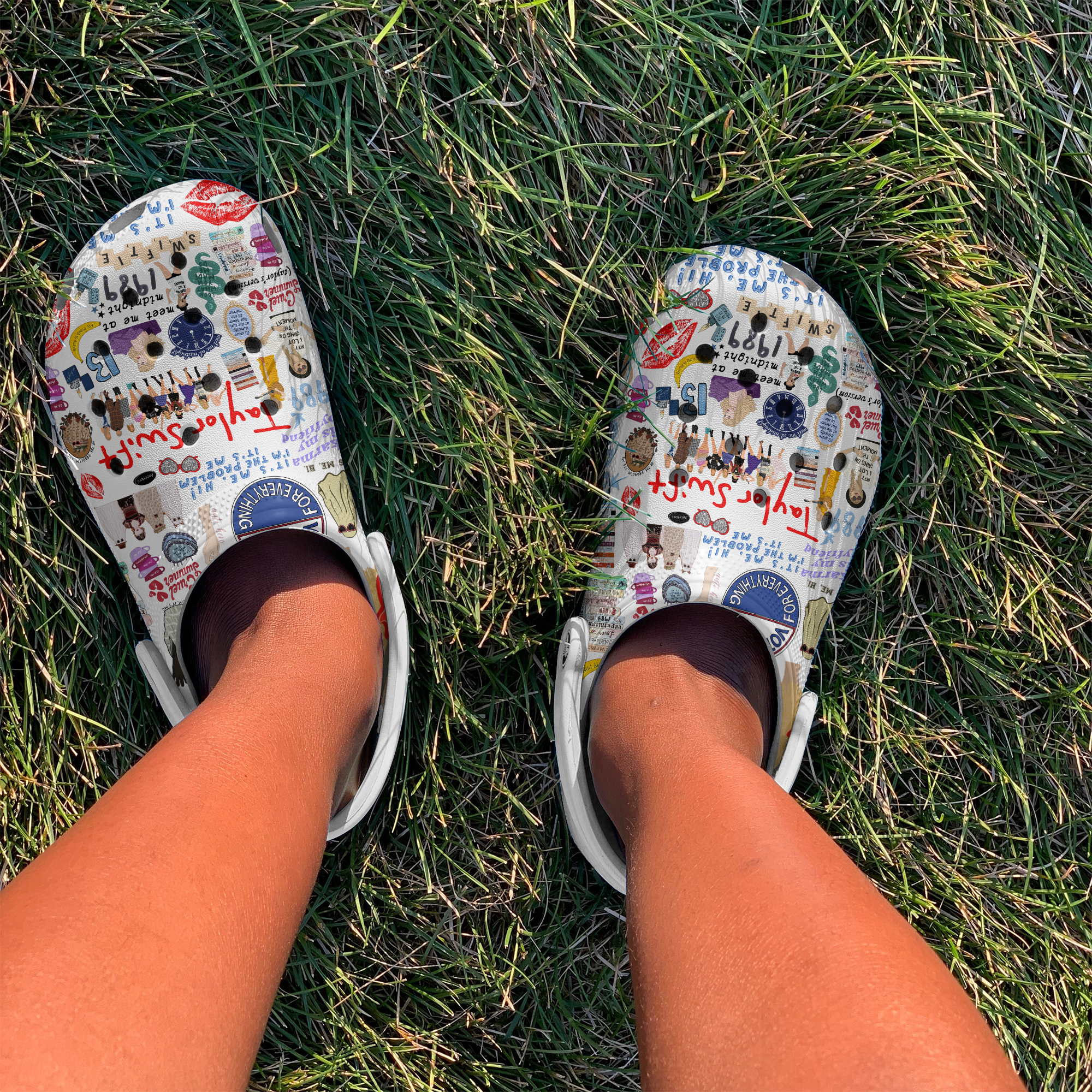 Merchidea Taylor Swift Music Crocs Crocband Clogs Shoes Comfortable For Men Women and Kids