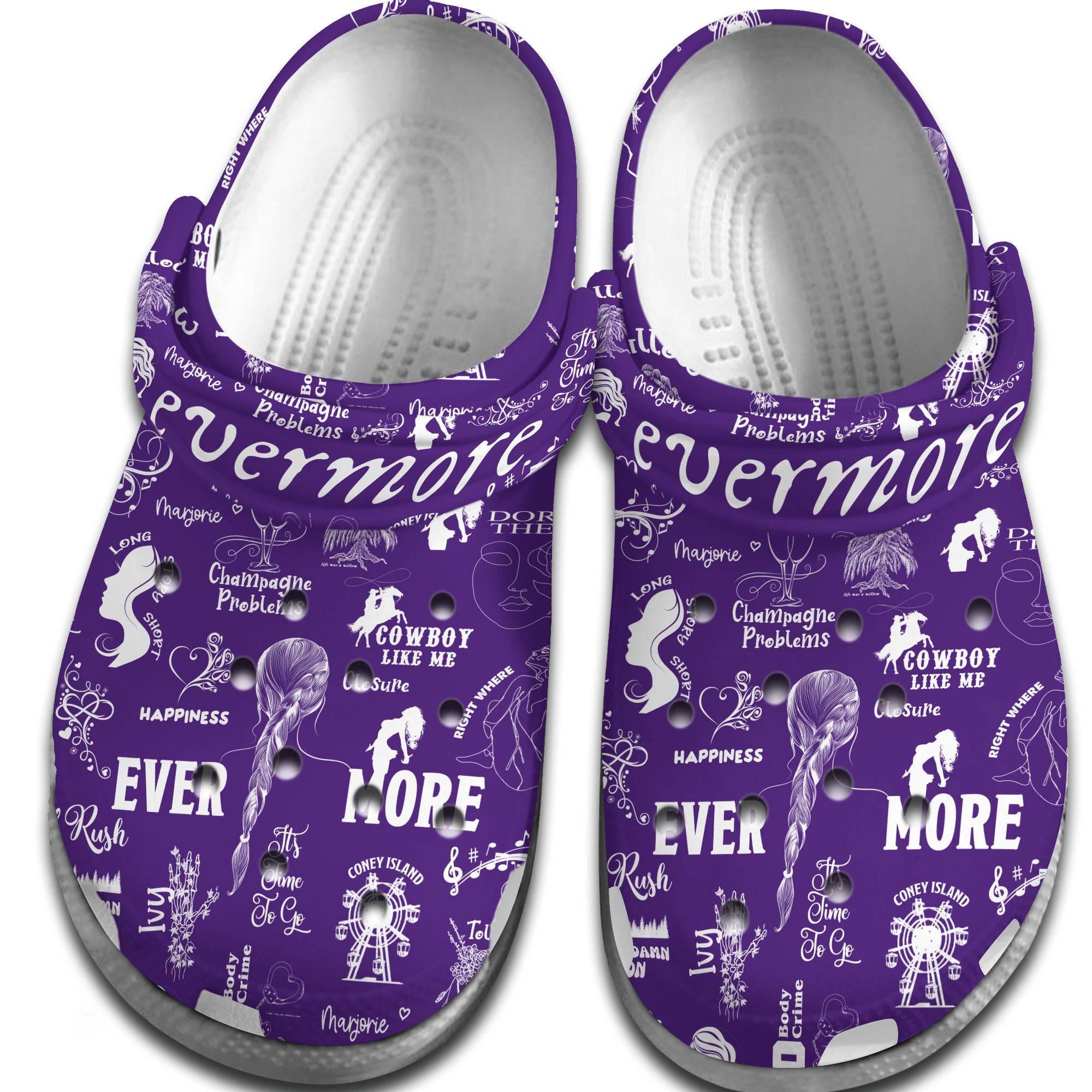 Merchidea Taylor Swift Music evermore Crocs Crocband Clogs Shoes Comfortable For Men Women and Kids