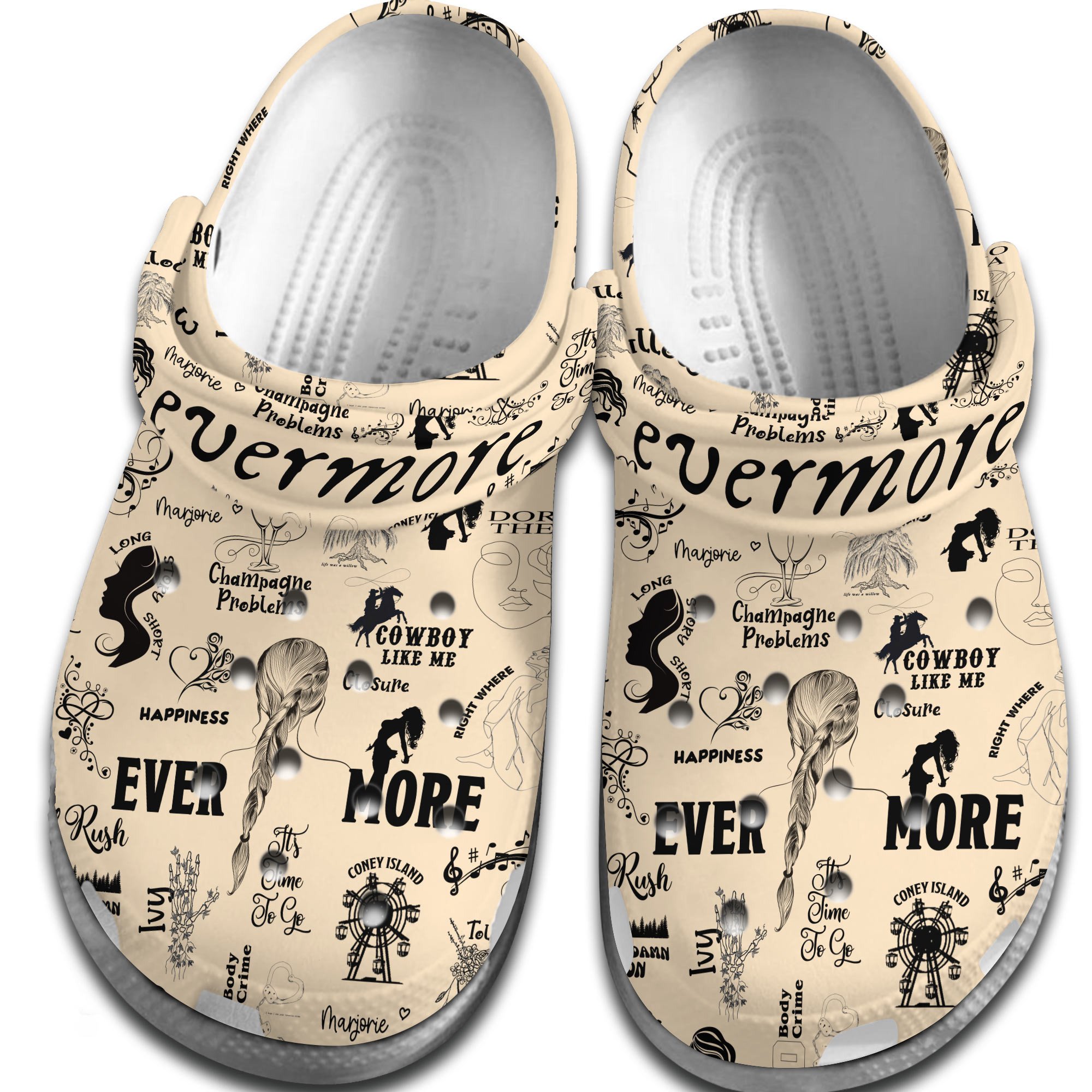 Merchidea Taylor Swift Music evermore Crocs Crocband Clogs Shoes Comfortable For Men Women and Kids