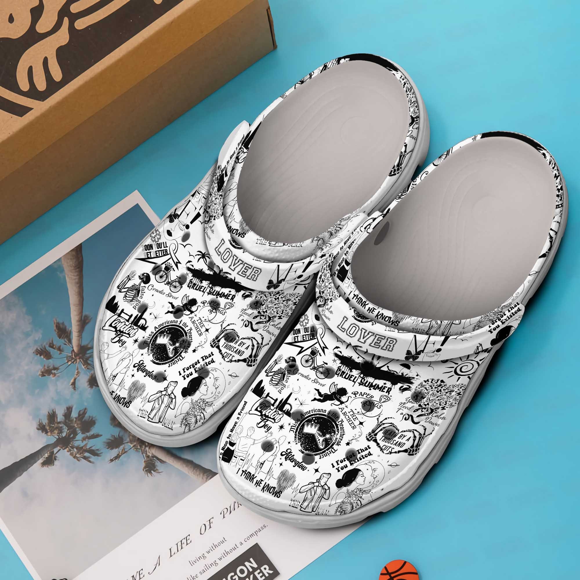 Merchidea Taylor Swift Music lover Crocs Crocband Clogs Shoes Comfortable For Men Women and Kids